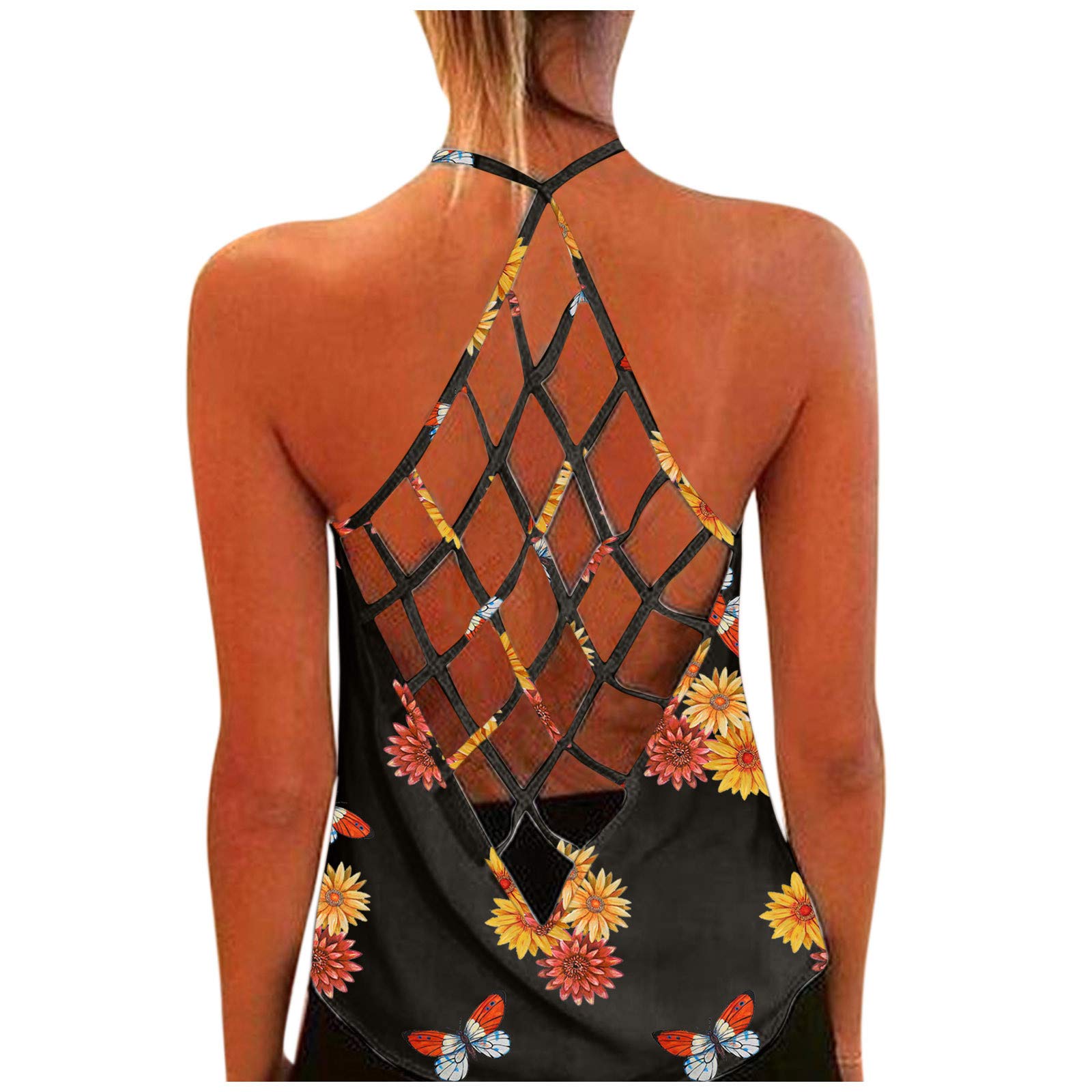 ORT Women's Sexy Summer Mini Dress - Gradient Color Block Sleeveless Sundress for Casual Wear & Beach Vacation | Perfect for Pool Parties, Date Nights & Summer Outings