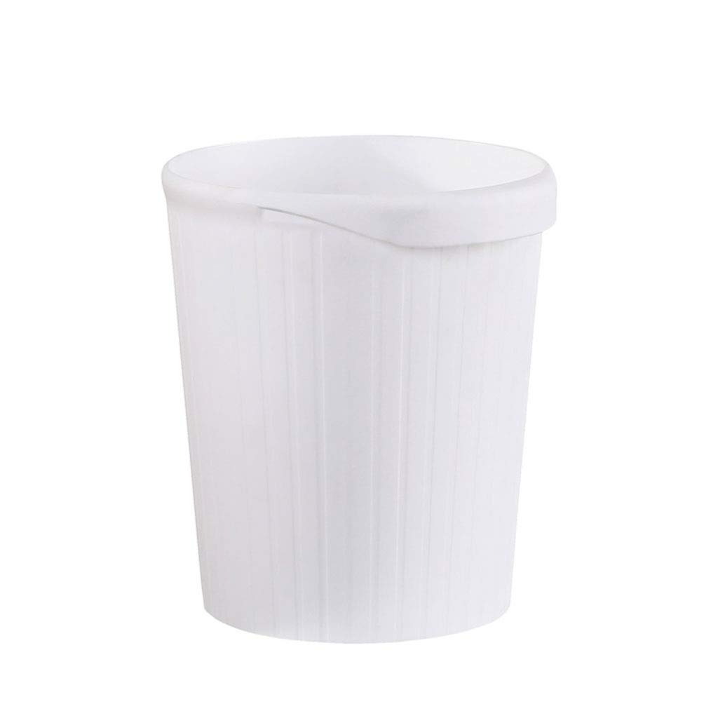 Large Frosted Vertical Stripes Trash Can - No Cover Garbage Bin for Office, Kitchen, Living Room & Bathroom - Indoor Waste Paper Basket (Color C) - Perfect for Home, Office & Commercial Spaces