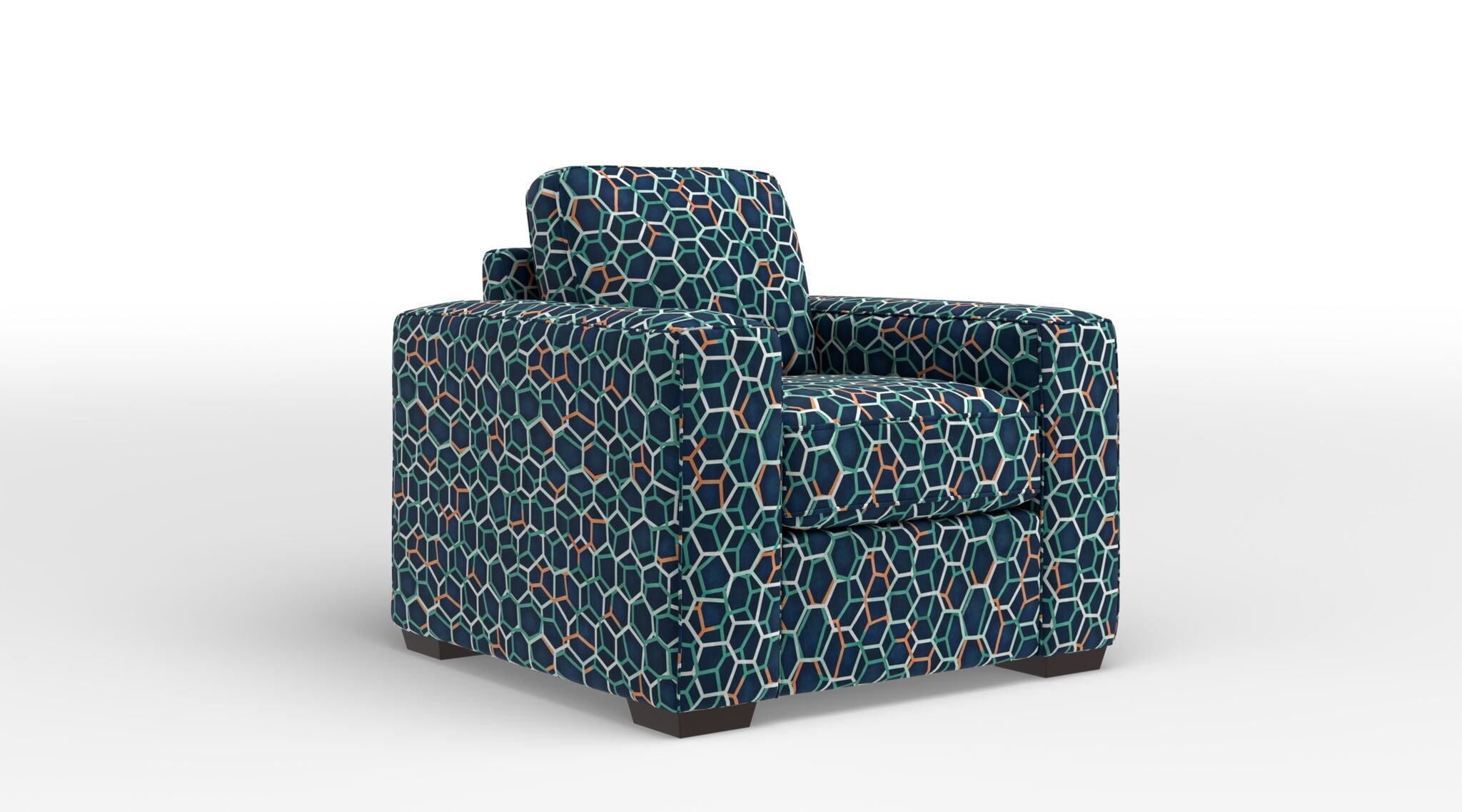 Celeste Accent Chair in Legacy Blue - Mid-Century Modern Lounge Chair for Living Room, Bedroom & Office Decor