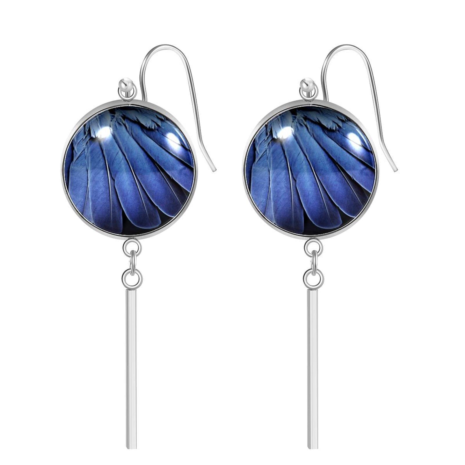Elegant Long Chain Drop Dangle Earrings with White Feather Design - Fashion Jewelry for Women & Teen Girls | Perfect for Parties, Weddings & Daily Wear