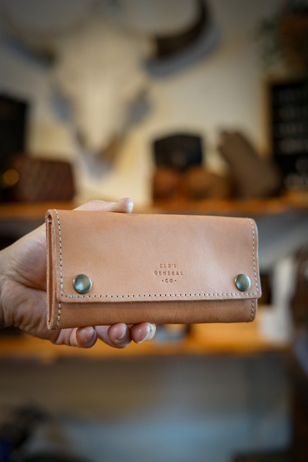 Premium Trifold Long Leather Wallet for Men - Genuine Natural Vegetable Tanned - Perfect for Everyday Carry, Business & Travel