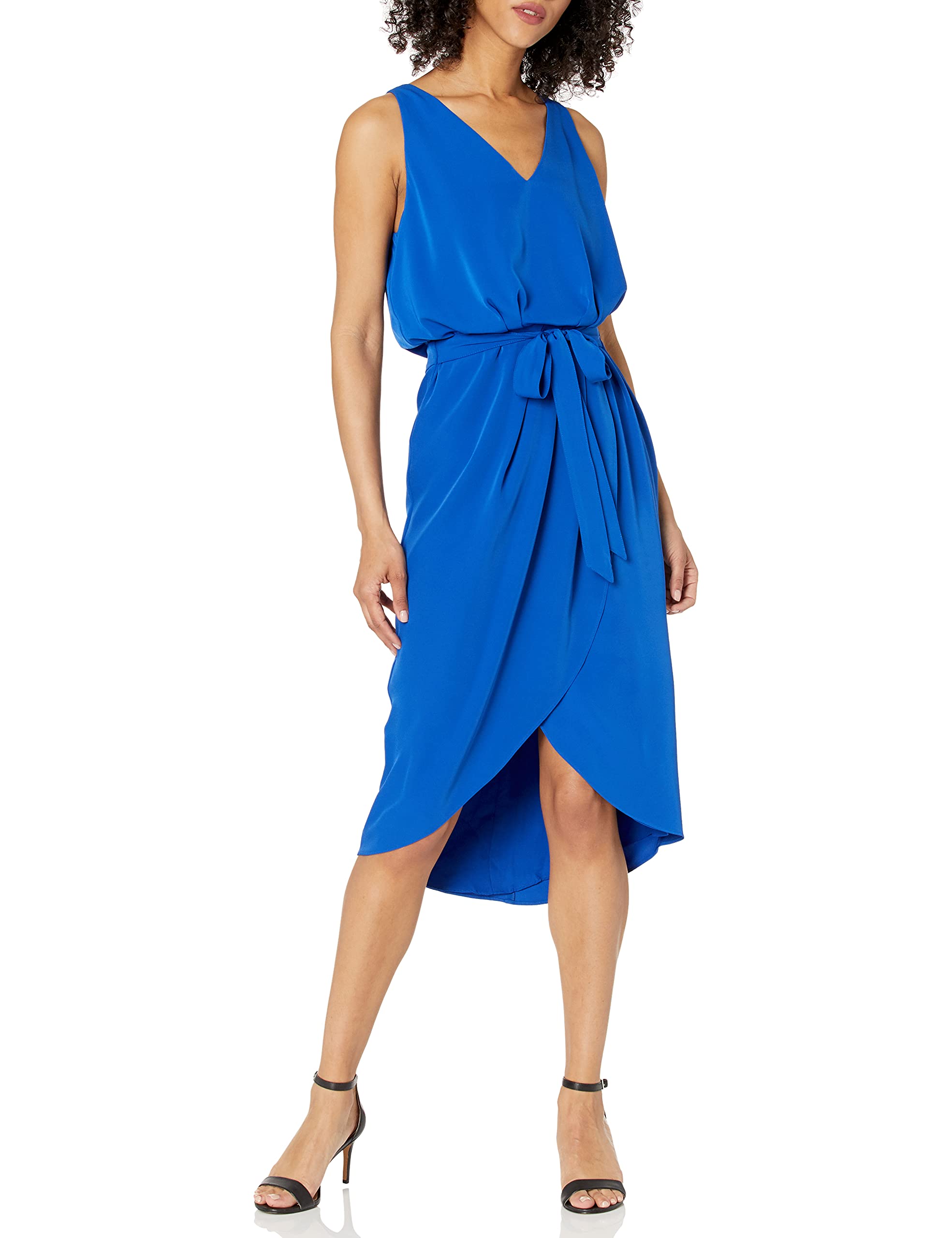 Adrianna Papell Women's Draped Twill Faux Wrap Dress - Elegant Cocktail & Evening Party Wear for Weddings & Special Occasions
