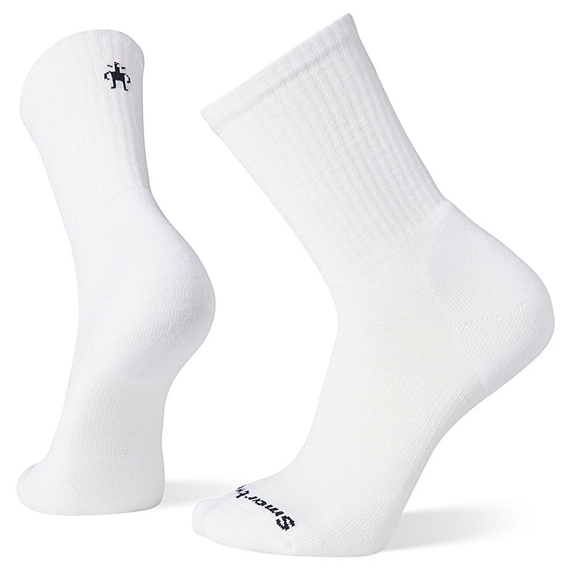 Breathable Athletic Cushioned Crew Socks for Running & Sports - White (Perfect for Gym Workouts, Jogging & Basketball)