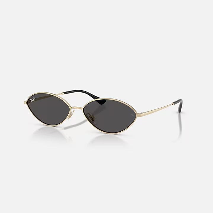 Ray Ban Kai Sunglasses - Polished Pale Gold Frame with UV Protection - Perfect for Outdoor Activities, Beach & Driving