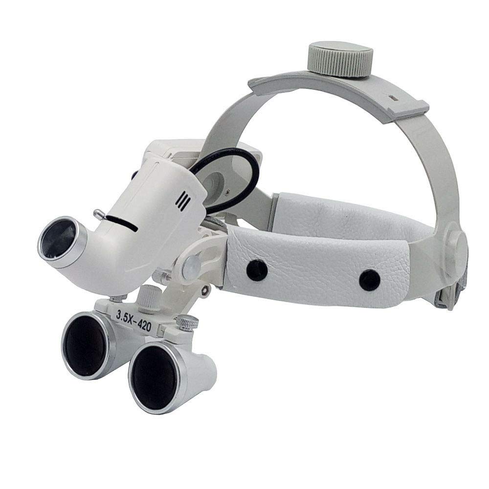 3.5X Magnifying Glasses with LED Headlight - Hands-Free Binocular Loupes for Jewelry Making, Watch Repair & Dental Work