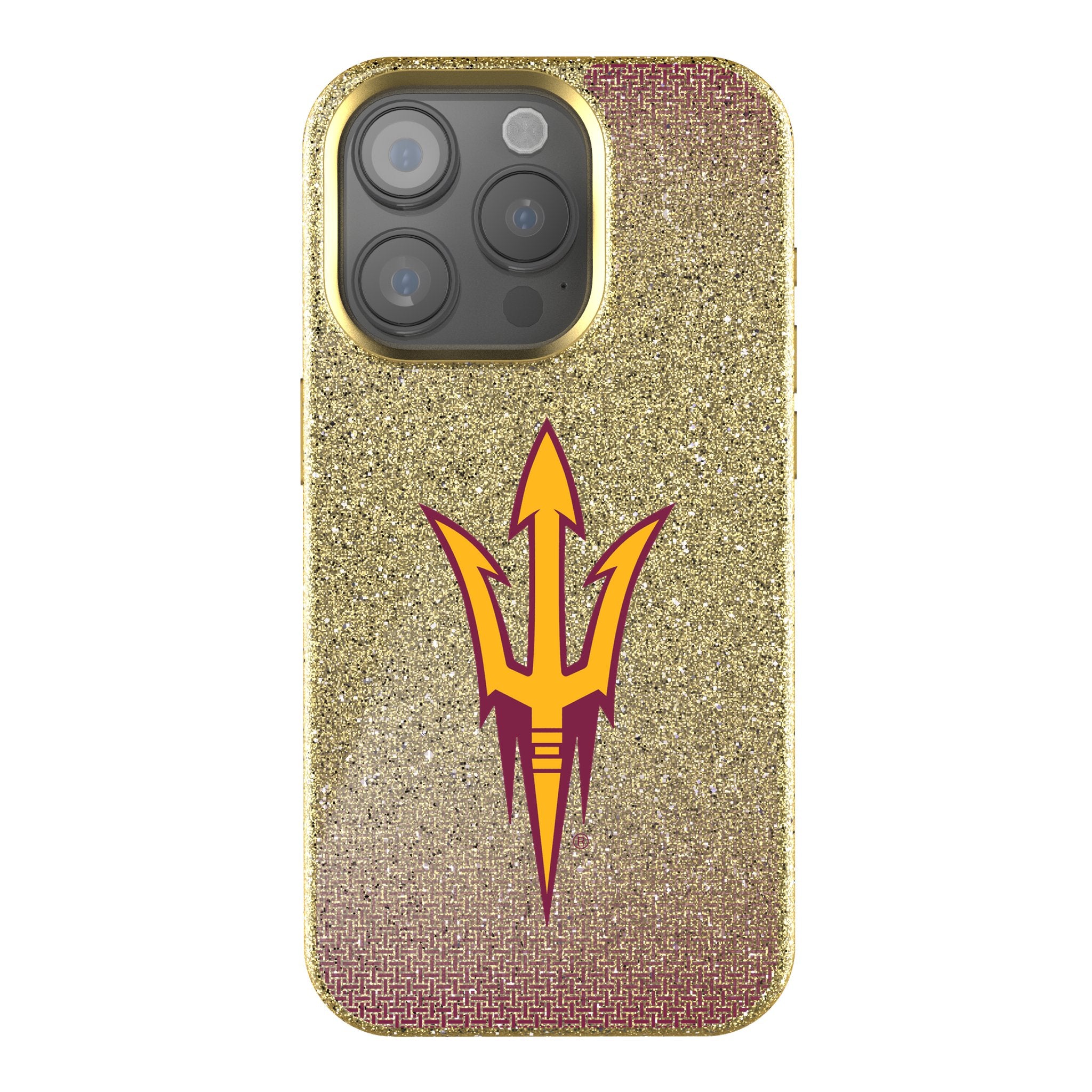 Arizona State University Sun Devils Rhinestone Bling Phone Case for iPhone 14 13 12 11 Pro Max XR - Sparkling Glitter Luxury Designer Cover for Women Girls - Perfect for Game Day, School Spirit & Fan Accessories