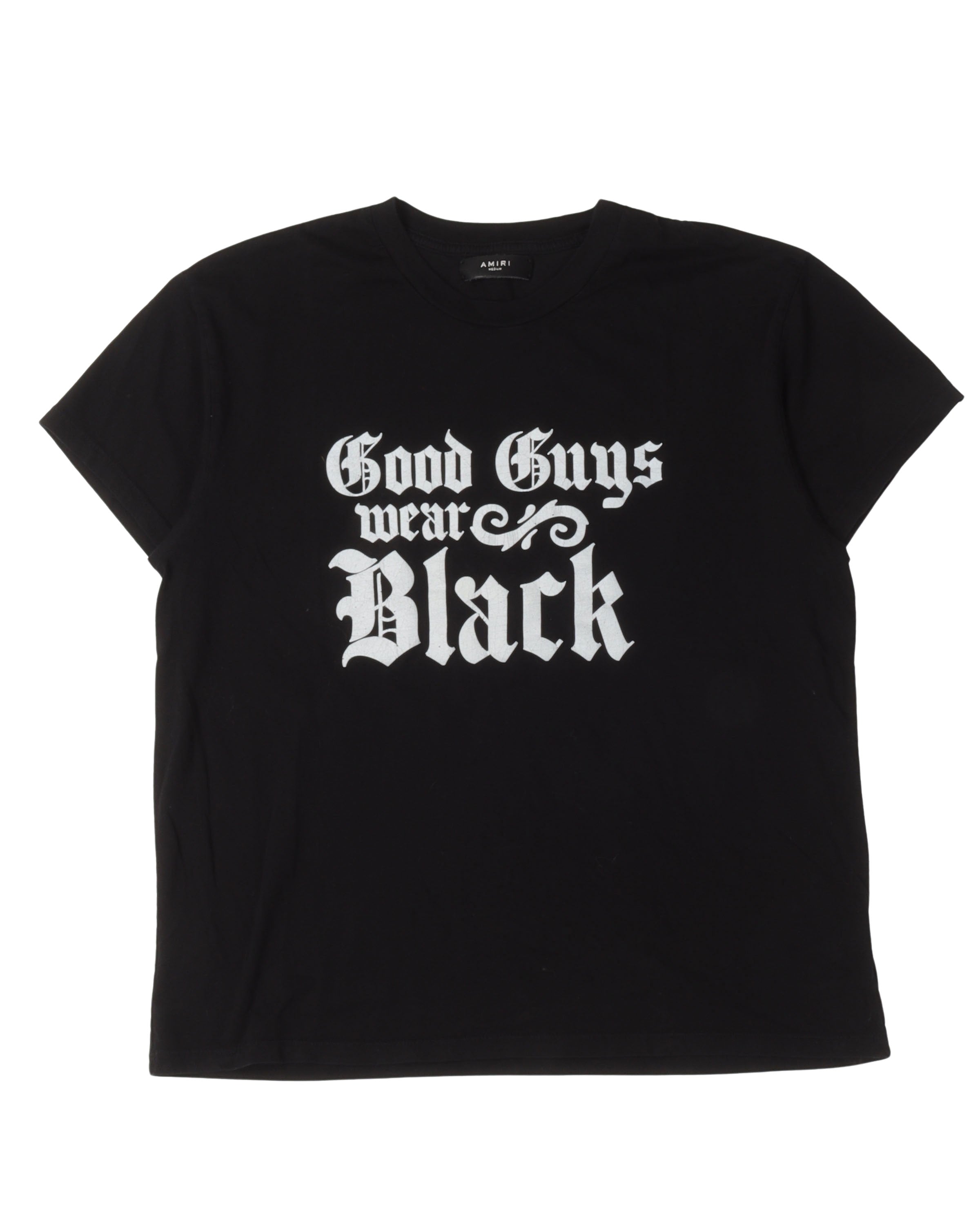 Good Guys Wear Black' Graphic T-Shirt for Men - Soft Cotton Casual Tee - Perfect for Streetwear, Gym & Everyday Outfits