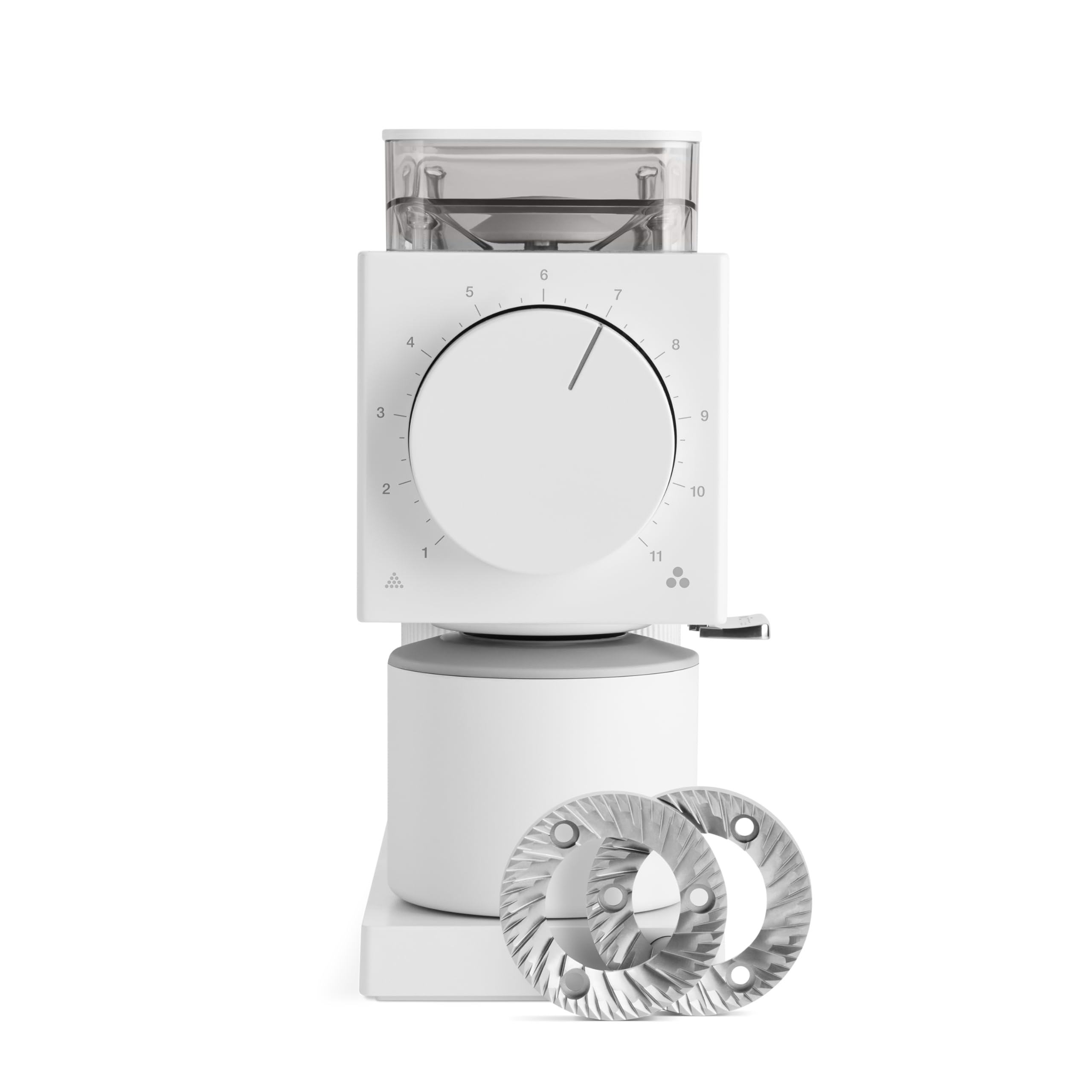 Fellow Gen 2 Ode Burr Coffee Grinder Electric - 31 Precise Grind Settings for Drip, French Press & Cold Brew - Compact Countertop Coffee Maker - Matte White - Perfect for Home Baristas & Coffee Enthusiasts