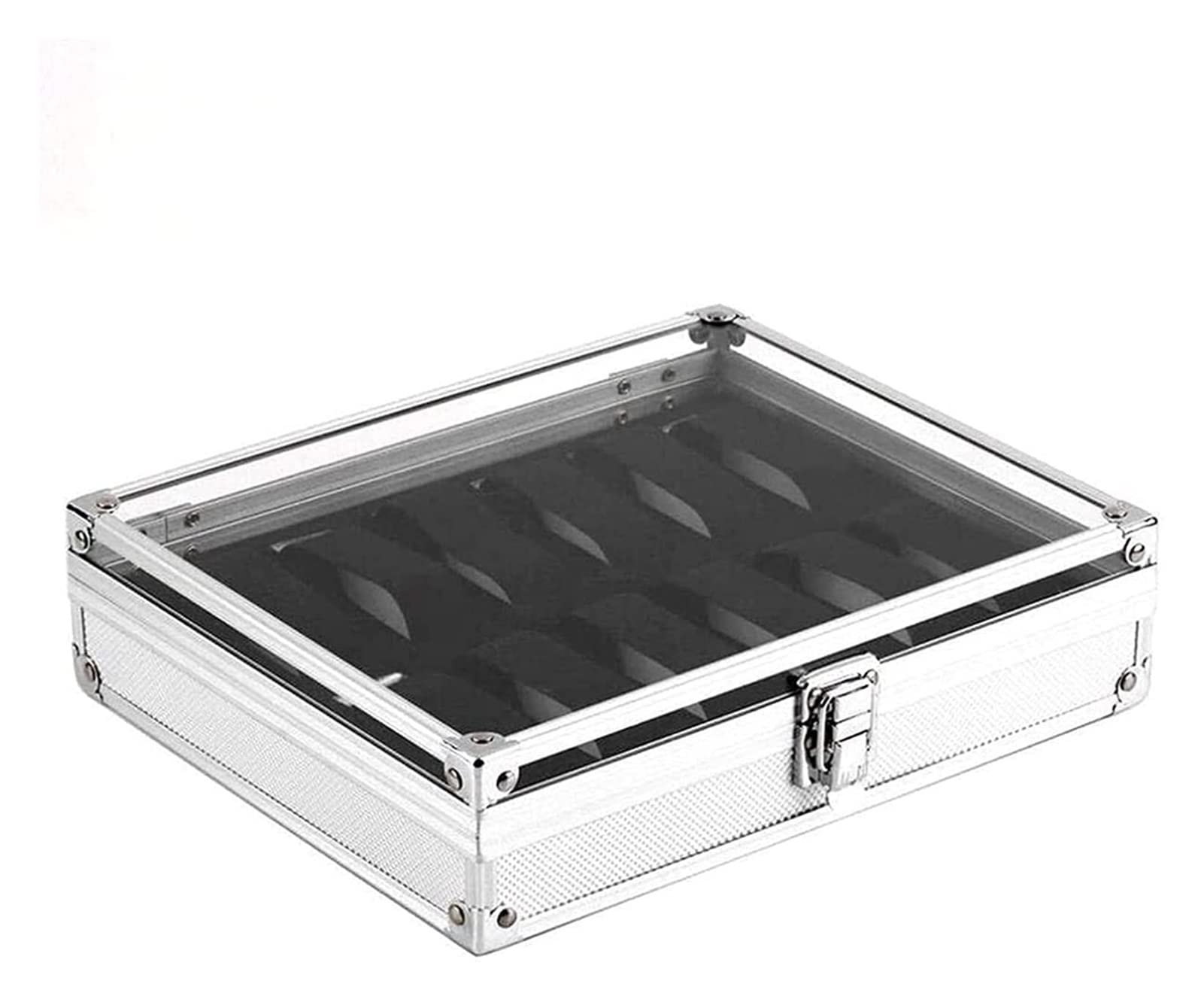 12-Slot PU Leather Lockable Watch Storage Box - 2-Tier Jewelry Organizer with Glass Lid for Men & Women | Perfect for Watch Collectors, Travel & Home Display