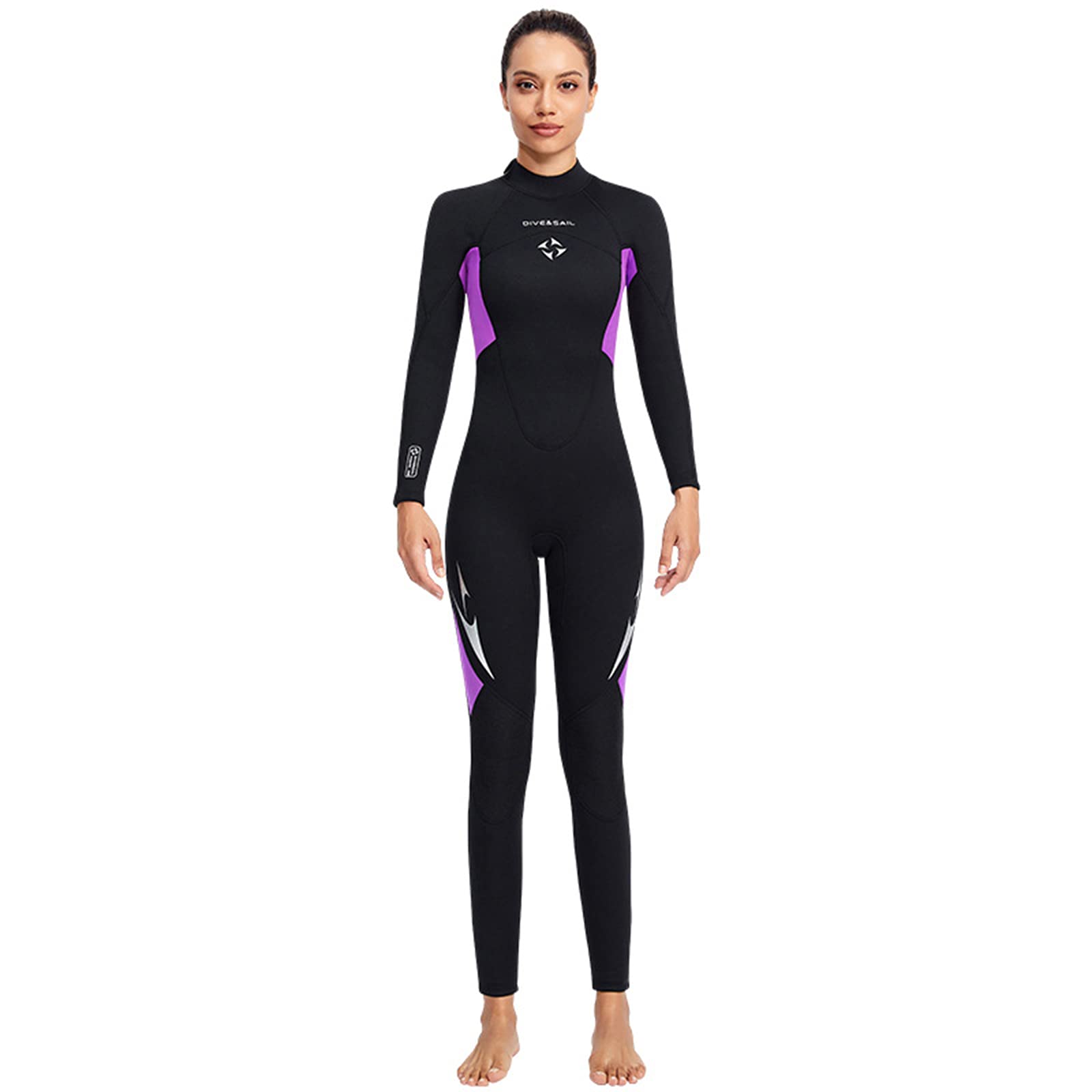**APCHYC 3mm Neoprene Women's Full Wetsuit - Long Back Zip, Ultra Stretch for Surfing, Scuba Diving, Snorkeling & Swimming - Perfect for Cold Water Adventures**