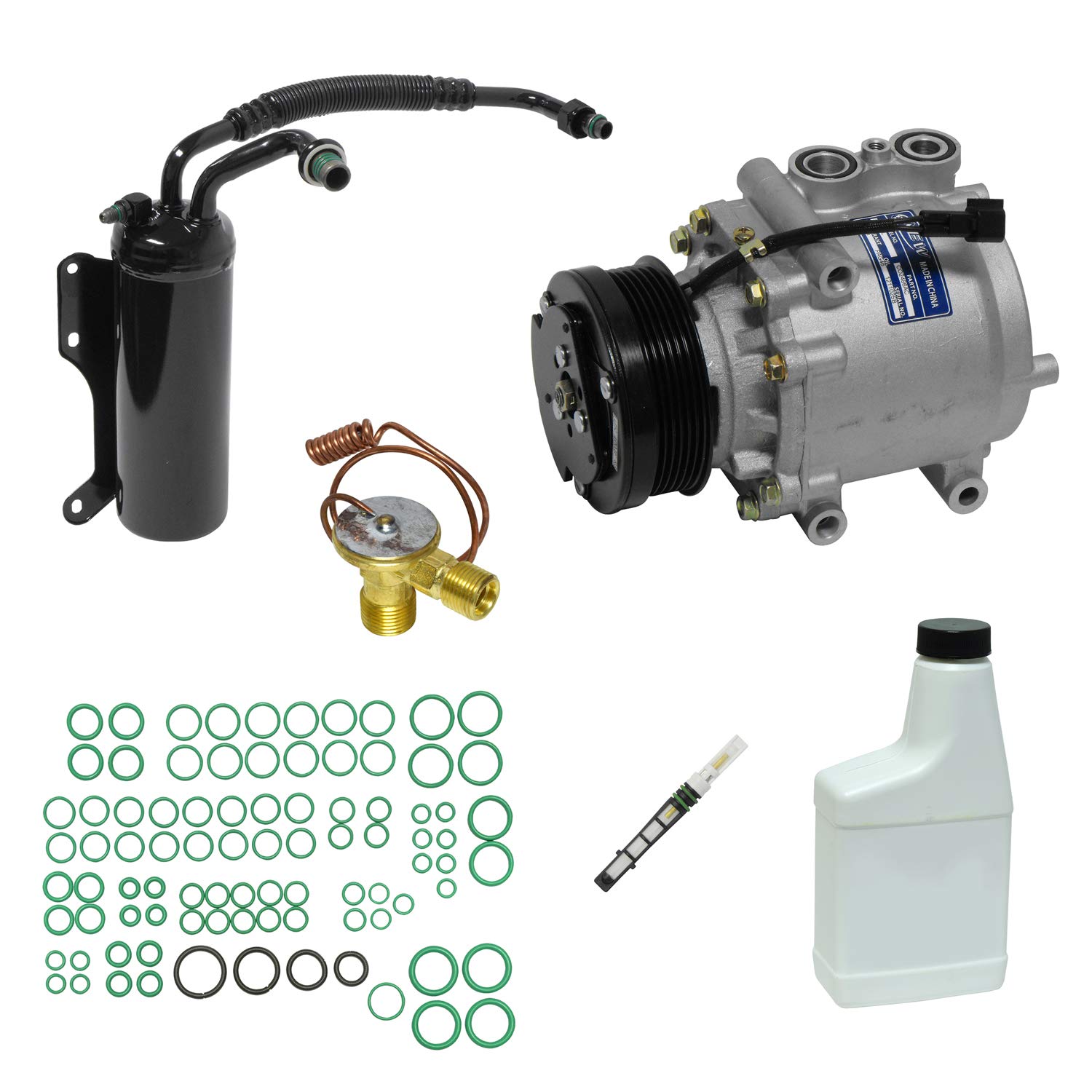 HVAC A/C Compressor Replacement Kit - Compatible with Multiple Car Models | High Performance Auto Air Conditioning System Repair Part | Perfect for DIY Mechanics & Professional Technicians | Ideal for Summer Car Maintenance & AC System Upgrades