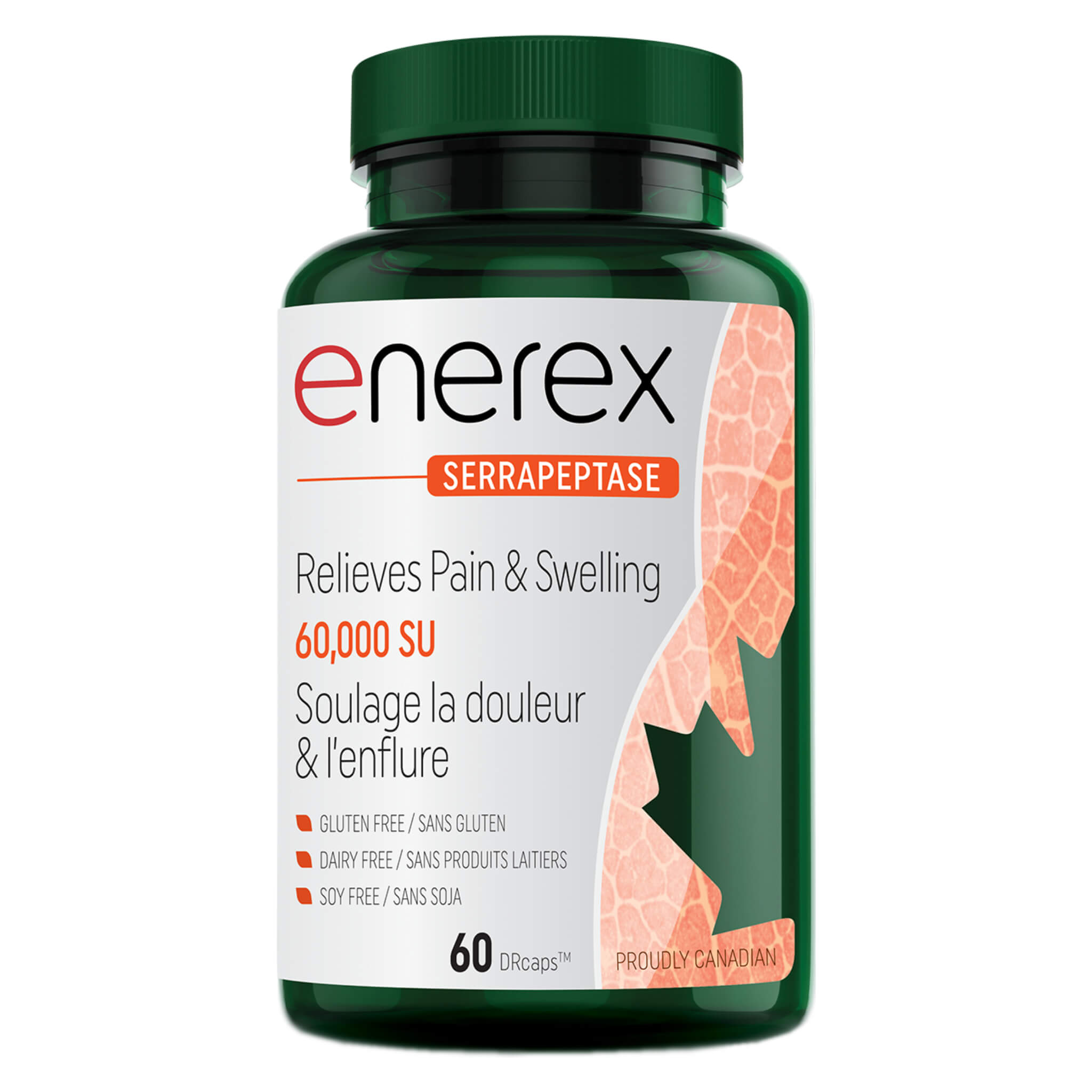 Serrapeptase 60,000 SU - High Potency Enzyme Supplement for Joint & Inflammation Support - Ideal for Post-Workout Recovery & Respiratory Health