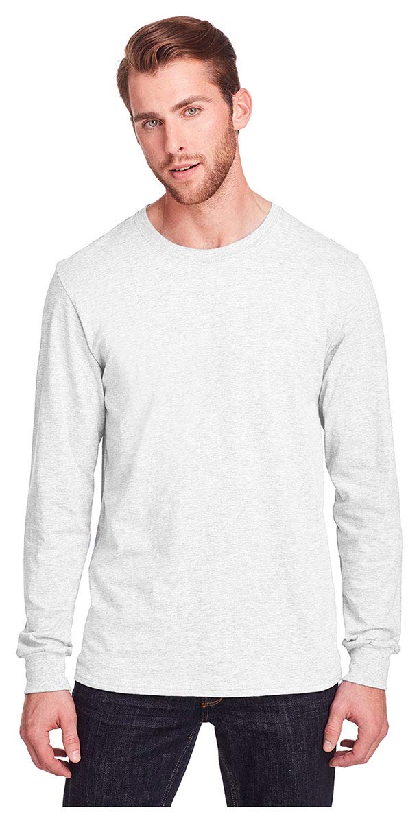 Fruit of the Loom Men's Iconic Long Sleeve T-Shirt - Soft Cotton Crewneck Tee for Casual Wear, Work & Layering | Comfortable Everyday Basic Shirt