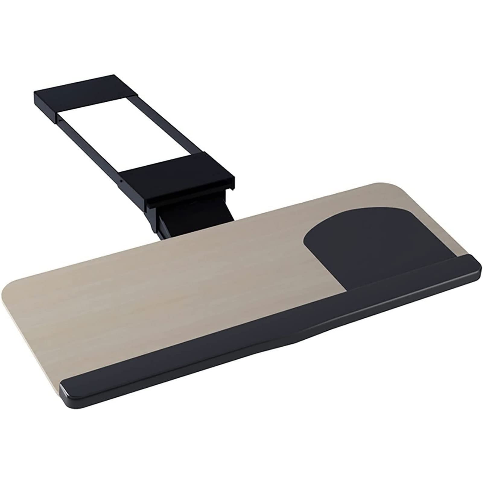 Blacklight Adjustable Ergonomic Keyboard Tray & Mouse Platform - Under Desk Mount Drawer for Comfortable Typing and Computer Work | Home Office & Gaming Setup (Size B)
