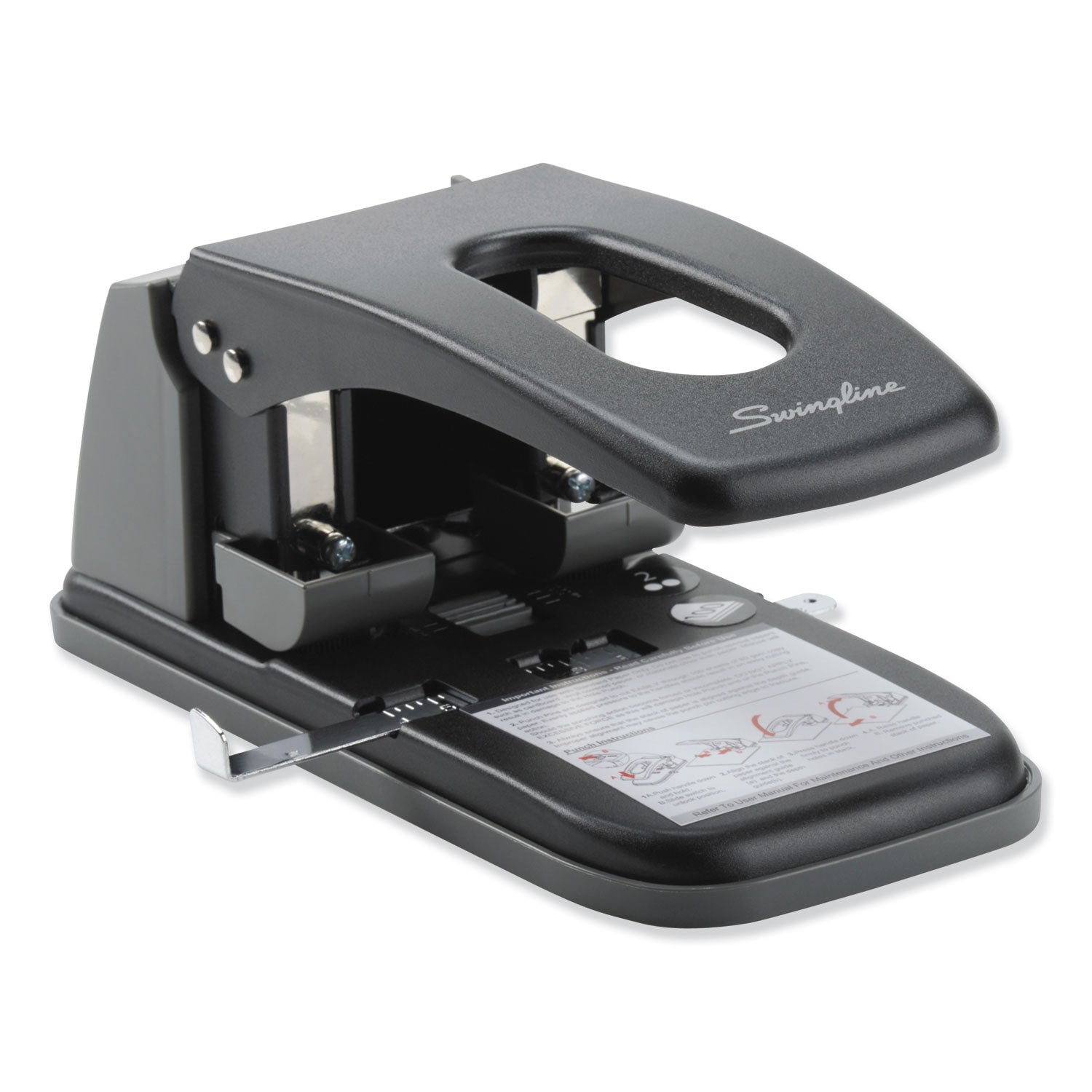 100 Sheet High Capacity 2 Hole Punch with Fixed Centers - 9/32