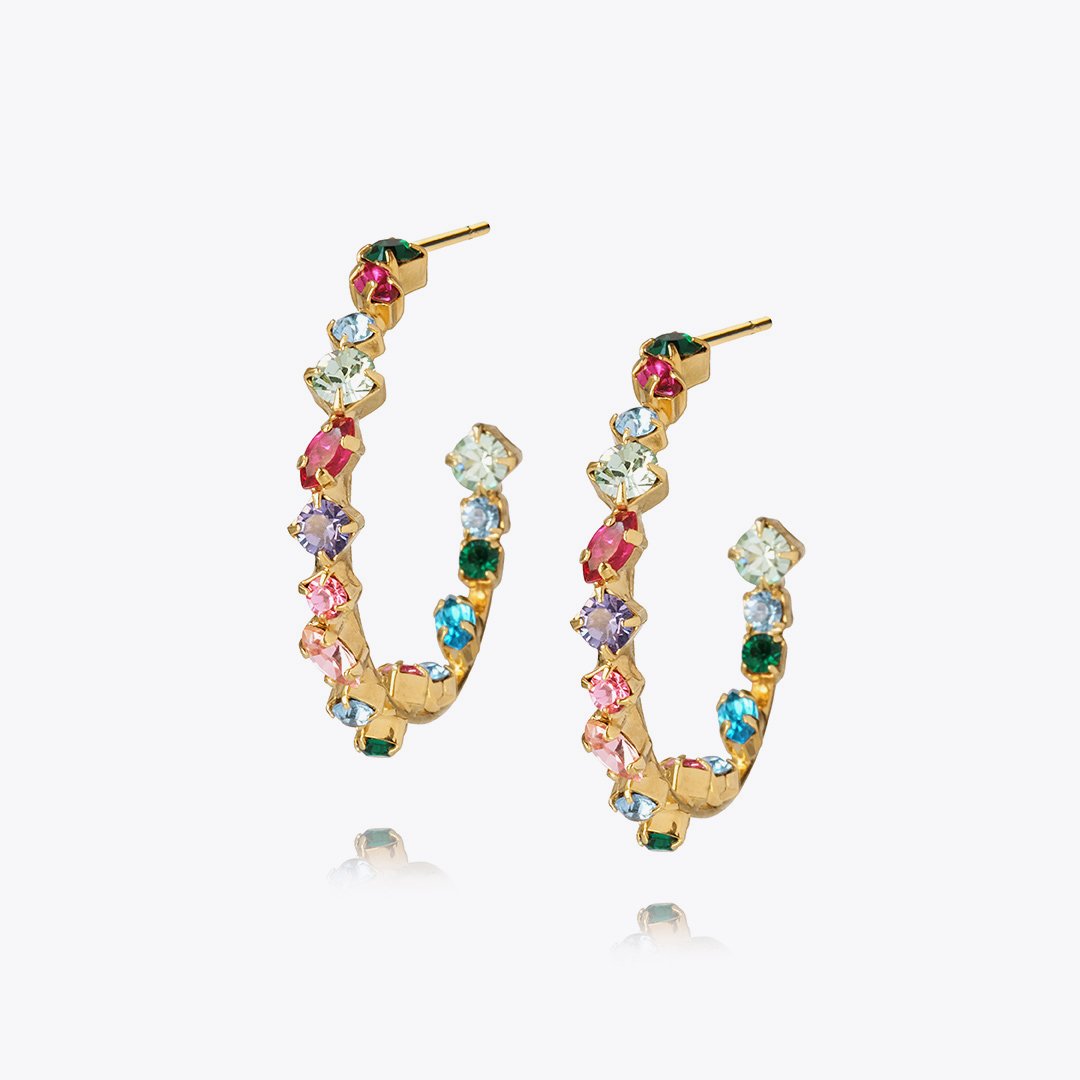 Antonia Gold Plated Loop Earrings for Women - Elegant Hoop Earrings Set with Pomelo Fruit Design | Perfect for Parties, Weddings & Everyday Wear