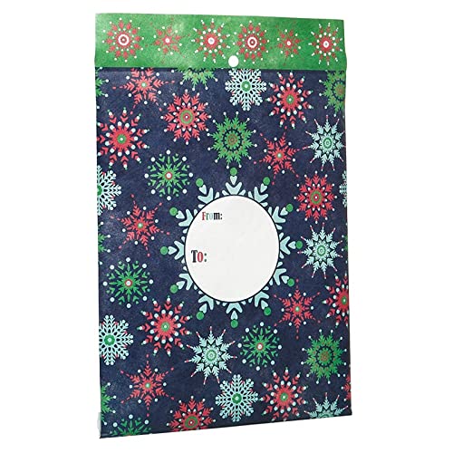 Christmas Padded Envelopes 9x12 Inch - Removable Foam Liner Mailers for Holiday Gifts & Shipping, Midnight Snowflake Design (Pack of 60) - Perfect for Ecommerce, Small Business & Secure Package Delivery