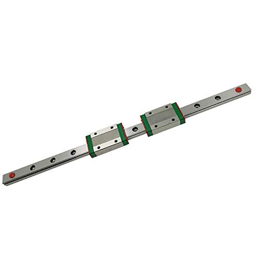 Iverntech MGN12H 700mm Linear Rail Guide with 2 Stainless Steel Carriage Blocks - High Precision Linear Motion System for 3D Printers, CNC Machines, Laser Cutters & DIY Projects - Perfect for Smooth and Accurate Movement in Automation and Robotics Applications