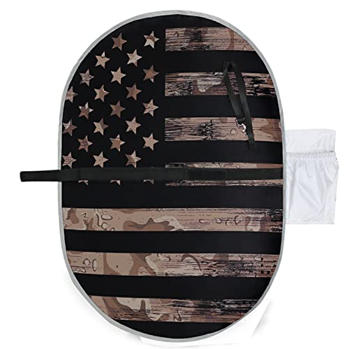 American Flag Camouflage Portable Changing Pad - 20x27 Inch Reusable Baby Changing Mat for Travel & Outdoor Use - Perfect for Diaper Changes on the Go, Camping Trips & Nursery Essentials