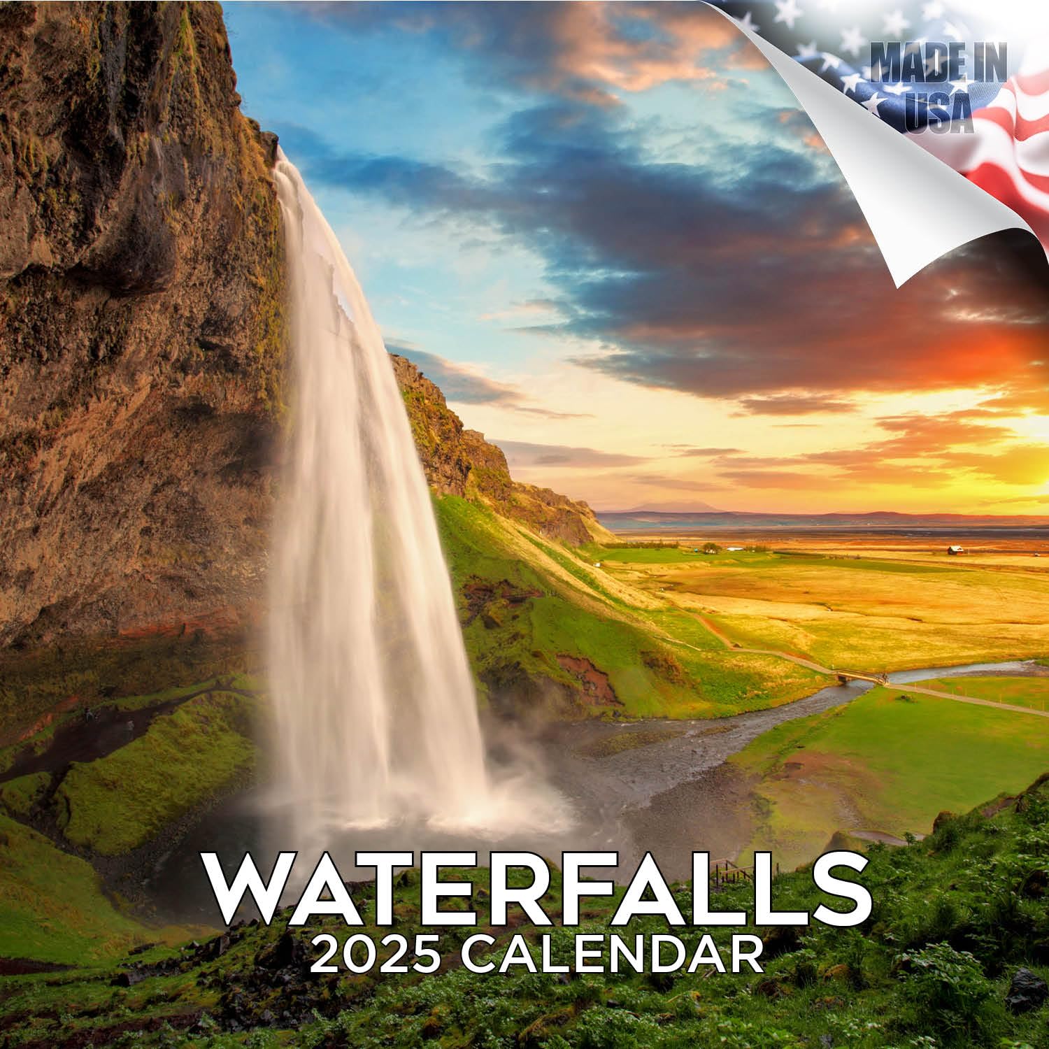 2024-2025 Waterfalls Wall Calendar - 12