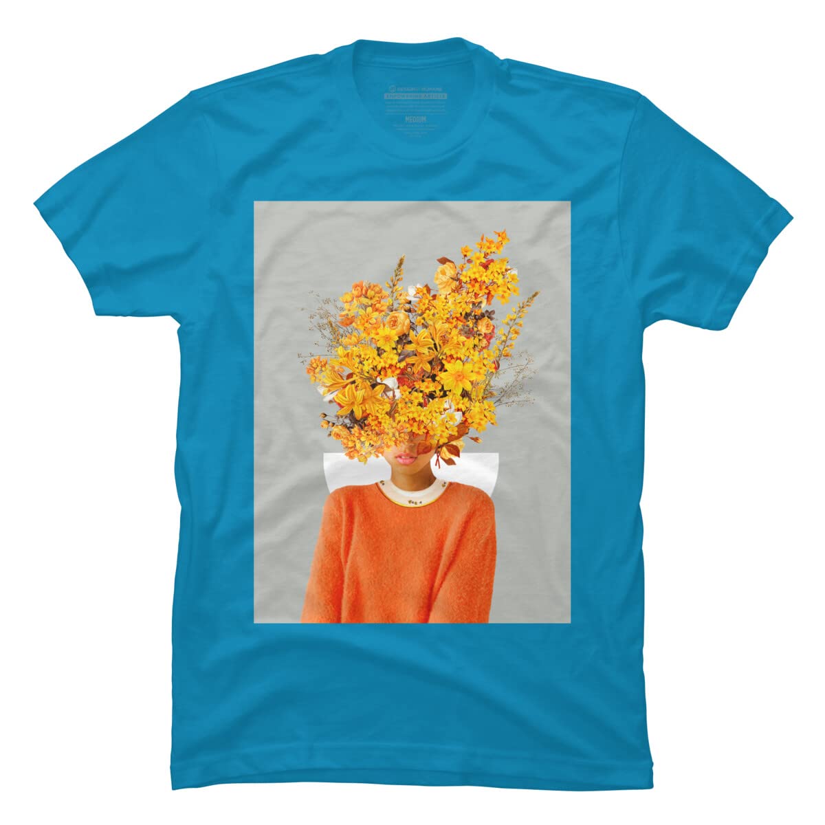 FrankMoth I Saw You Flower in The Reflection of My Soul Graphic T-Shirt for Men | Premium Cotton Tee | Unique Artistic Design | Perfect for Casual Wear, Street Fashion & Gift Giving