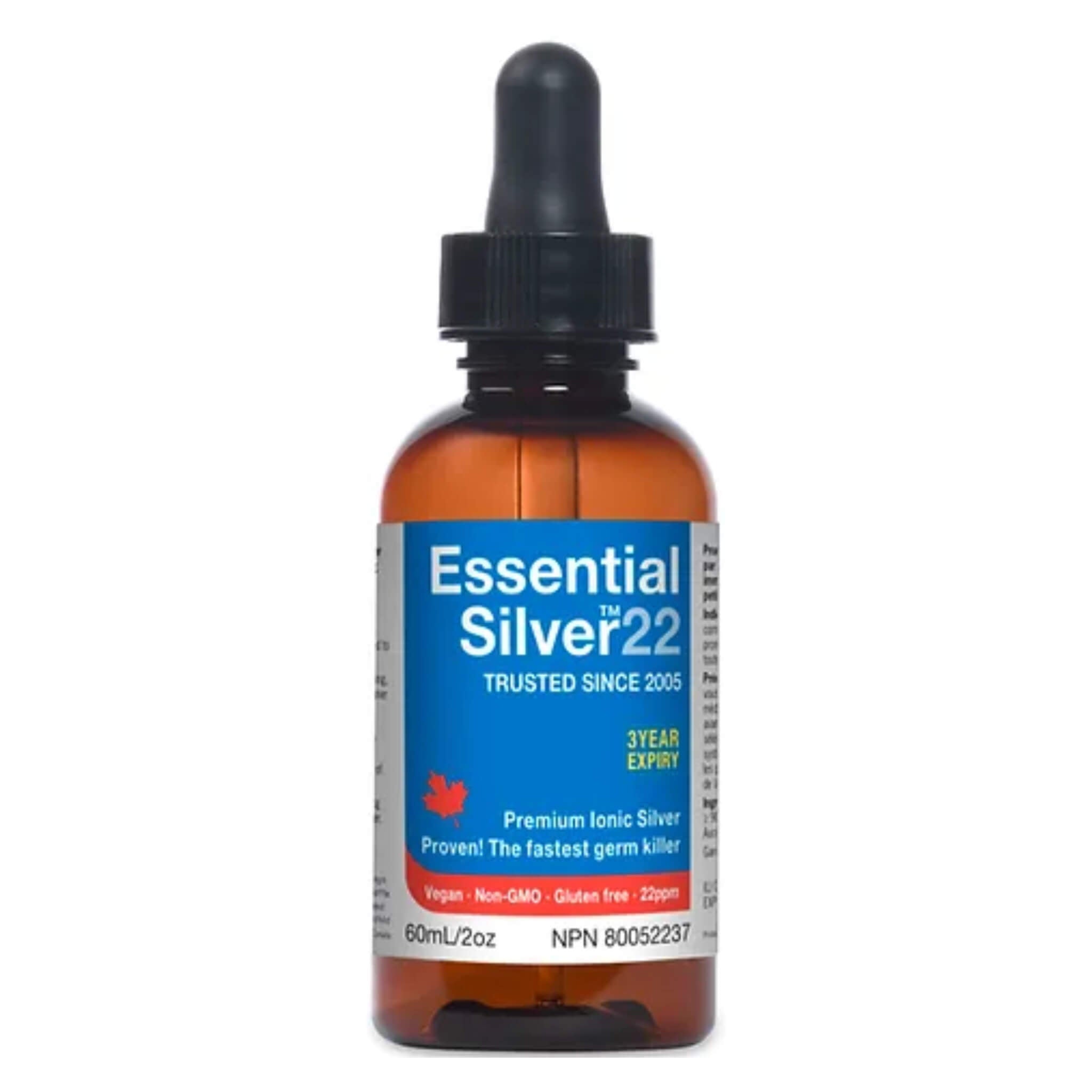 Premium Ionic Silver 22ppm with Dropper - Extra Strength Immune Support Supplement for Adults & Kids - Daily Wellness, Travel & Immune Boosting