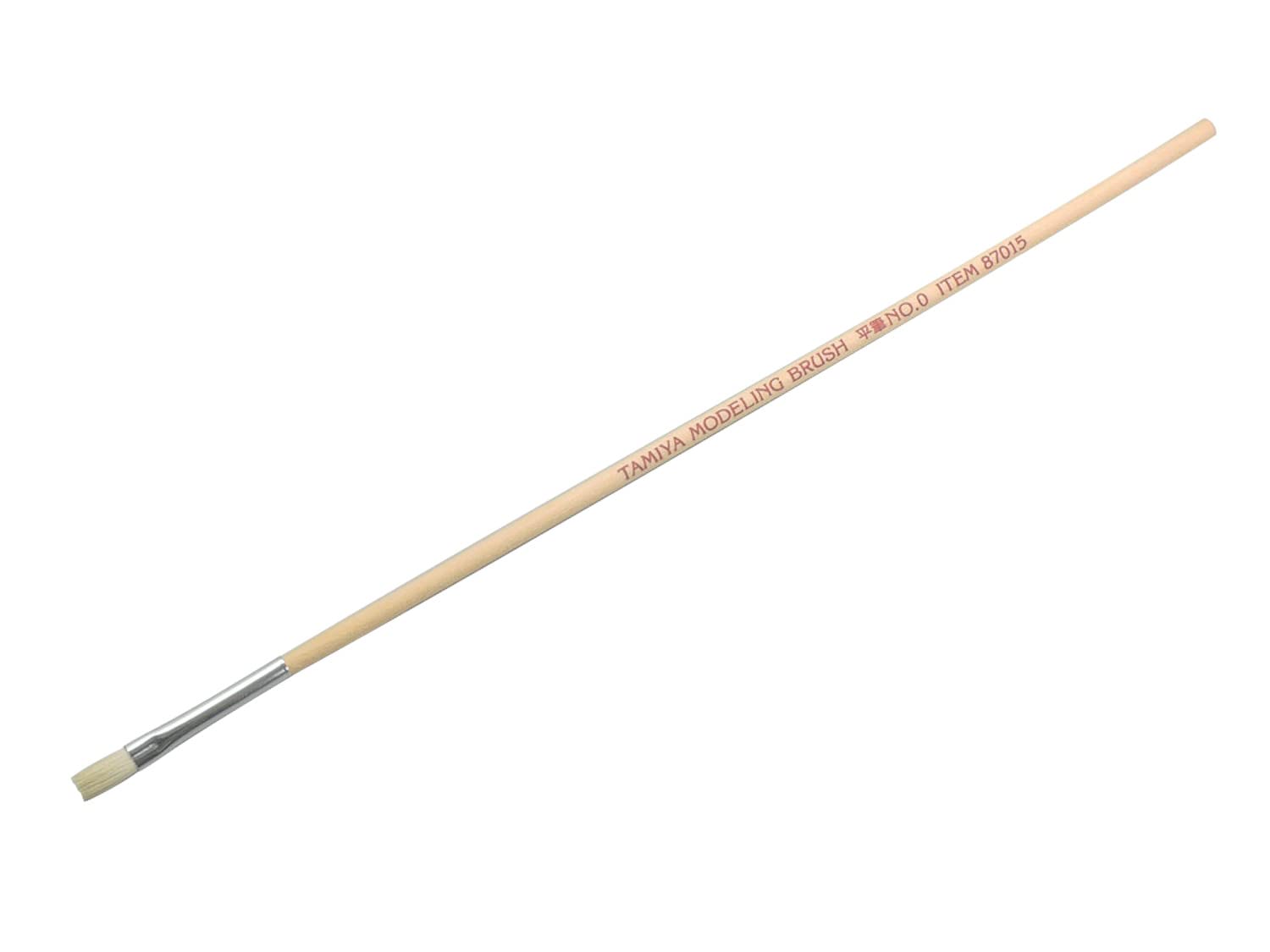 Tamiya No.0 Flat Paint Brush for Miniature Models - High-Quality Artist Brush for Acrylic, Oil, and Watercolor Painting - Perfect for Miniature Detailing, Warhammer, and Scale Model Painting