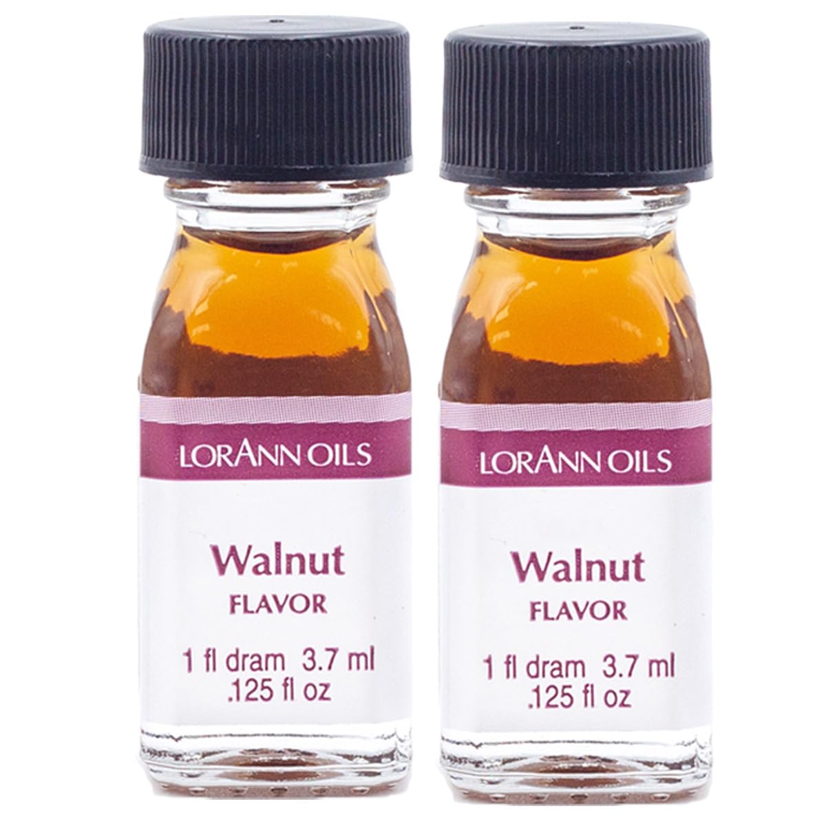 LorAnn Oils Super Strength Flavoring - 4X Stronger Than Extracts - Natural Black Walnut Flavor for Candy Making, Baking, Hard Candy & DIY Treats - Pack of 2 (0.125 fl oz) - Perfect for Home Bakers & Professional Chefs