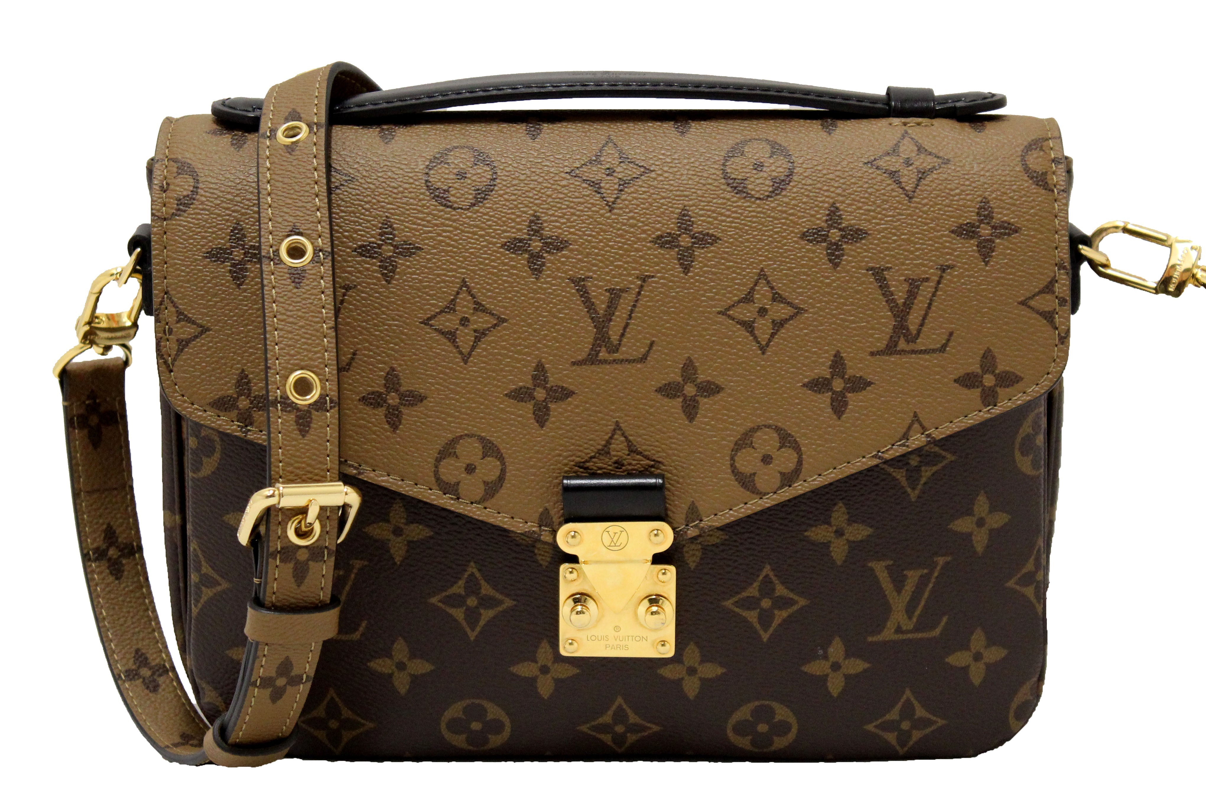 Authentic Louis Vuitton Monogram Reverse Canvas Pochette Metis Crossbody Bag - Luxury Designer Handbag for Women, Perfect for Work, Travel & Everyday Use