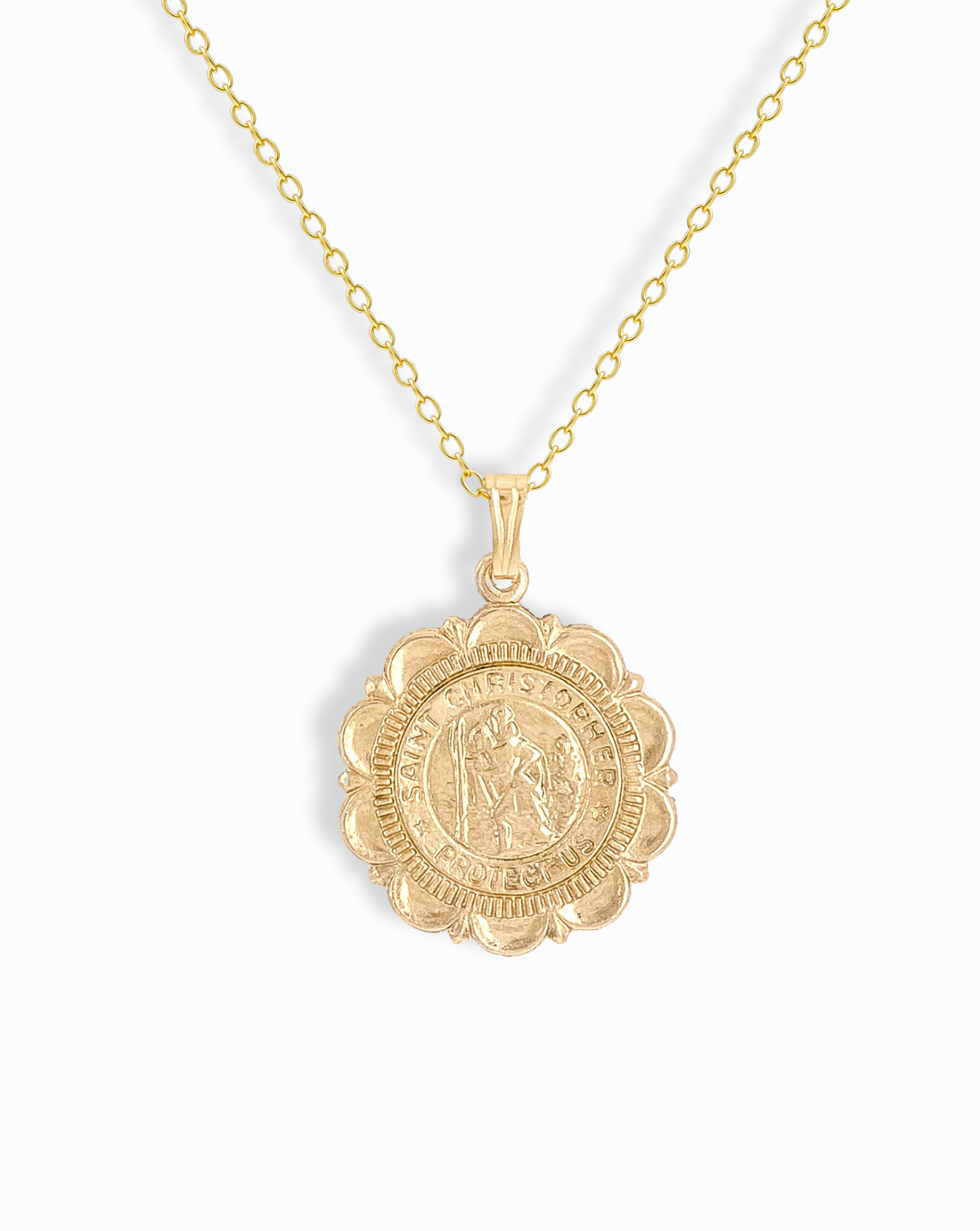St. Christopher Coin Necklace - Religious Jewelry for Travel Protection & Blessings - Perfect for Travelers, Commuters & Outdoor Adventures