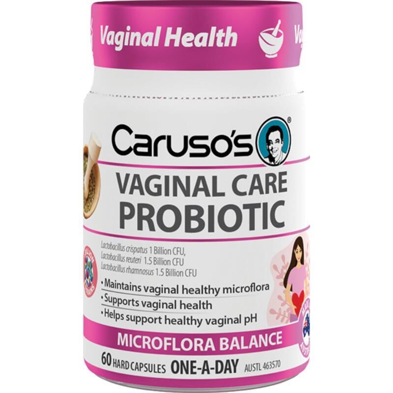 Carusos Vaginal Care Probiotic for Women – pH Balance & Yeast Infection Relief – Supports Feminine Health & Intimate Wellness – Perfect for Daily Use & Post-Antibiotic Care