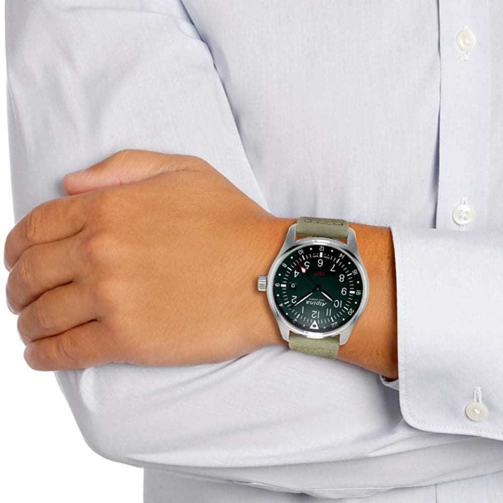 ALPINA STARTIMER PILOT GMT Quartz Men's Watch AL 247B4S6 - Swiss Made Aviation Timepiece for Travel & Business Professionals