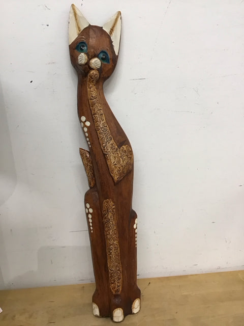 Handmade 32-Piece Wooden Cat Carving Set - Perfect for Home Decor, Gifts, and DIY Craft Projects
