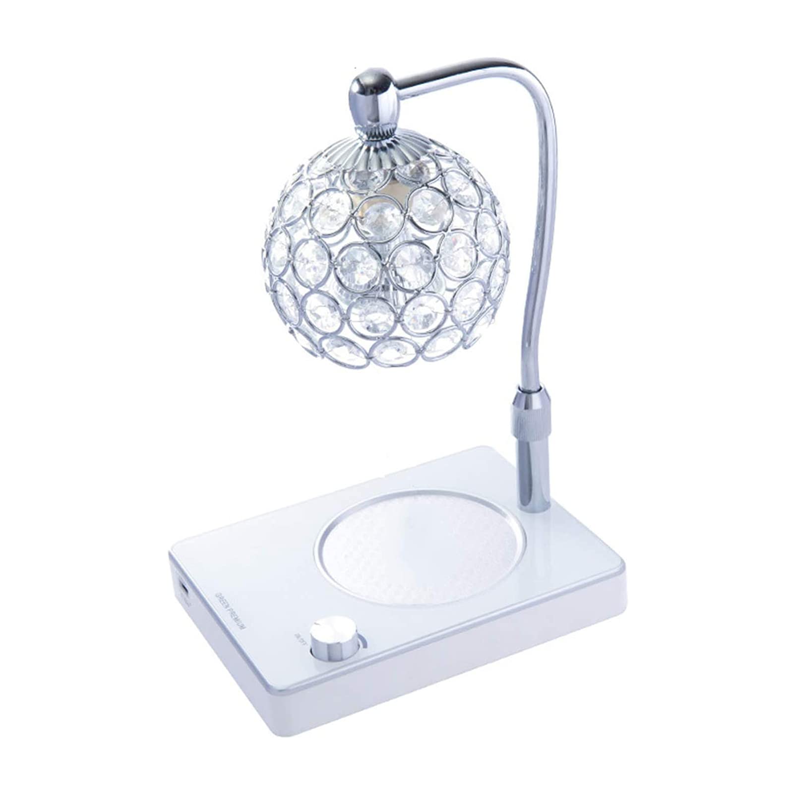 SXFYWYM Aromatherapy Wax Melting Lamp - USB Adjustable Dimmable Crystal Candle Warmer for Home, Office & Spa - Creative Decorative Wax Melt Warmer with Lift Function for Relaxation & Aromatherapy