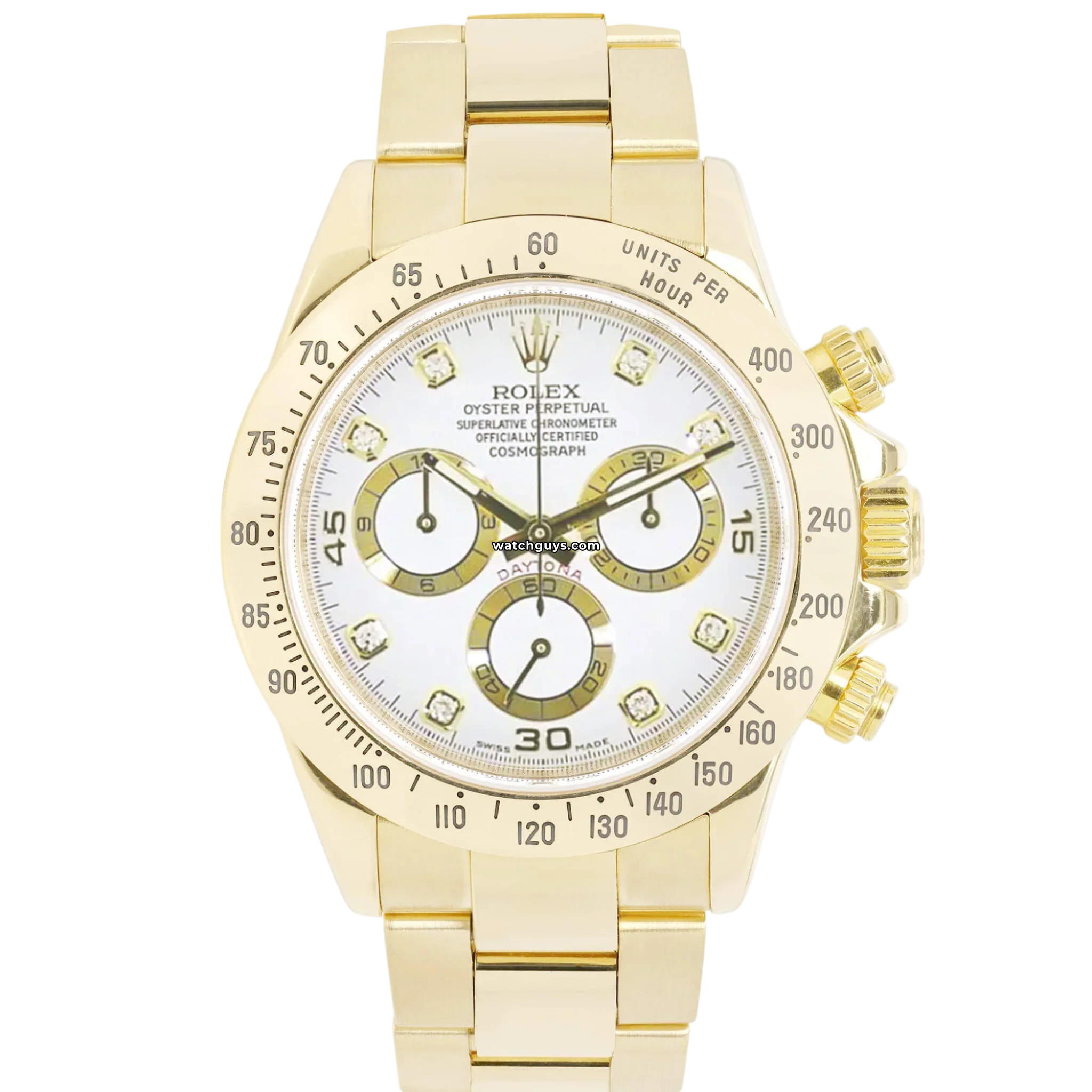 Luxury Rolex Daytona 116528 Men's Watch with White Diamond Bezel - Perfect for Formal Events & Business Occasions