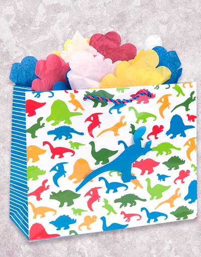 Dynamite Dinos Themed Gift Bags for Kids Birthday Party Favors - Dinosaur Party Supplies for Birthdays, Classroom Rewards & Goodie Bags