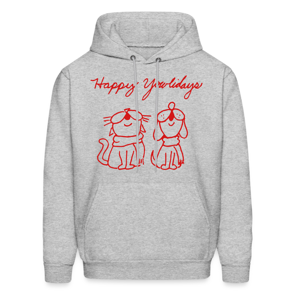 Happy Yowlidays Classic Hoodie - Cozy Christmas Pullover Sweatshirt for Holiday Gifts & Winter Outfits | Perfect for Family Gatherings, Festive Parties & Casual Wear