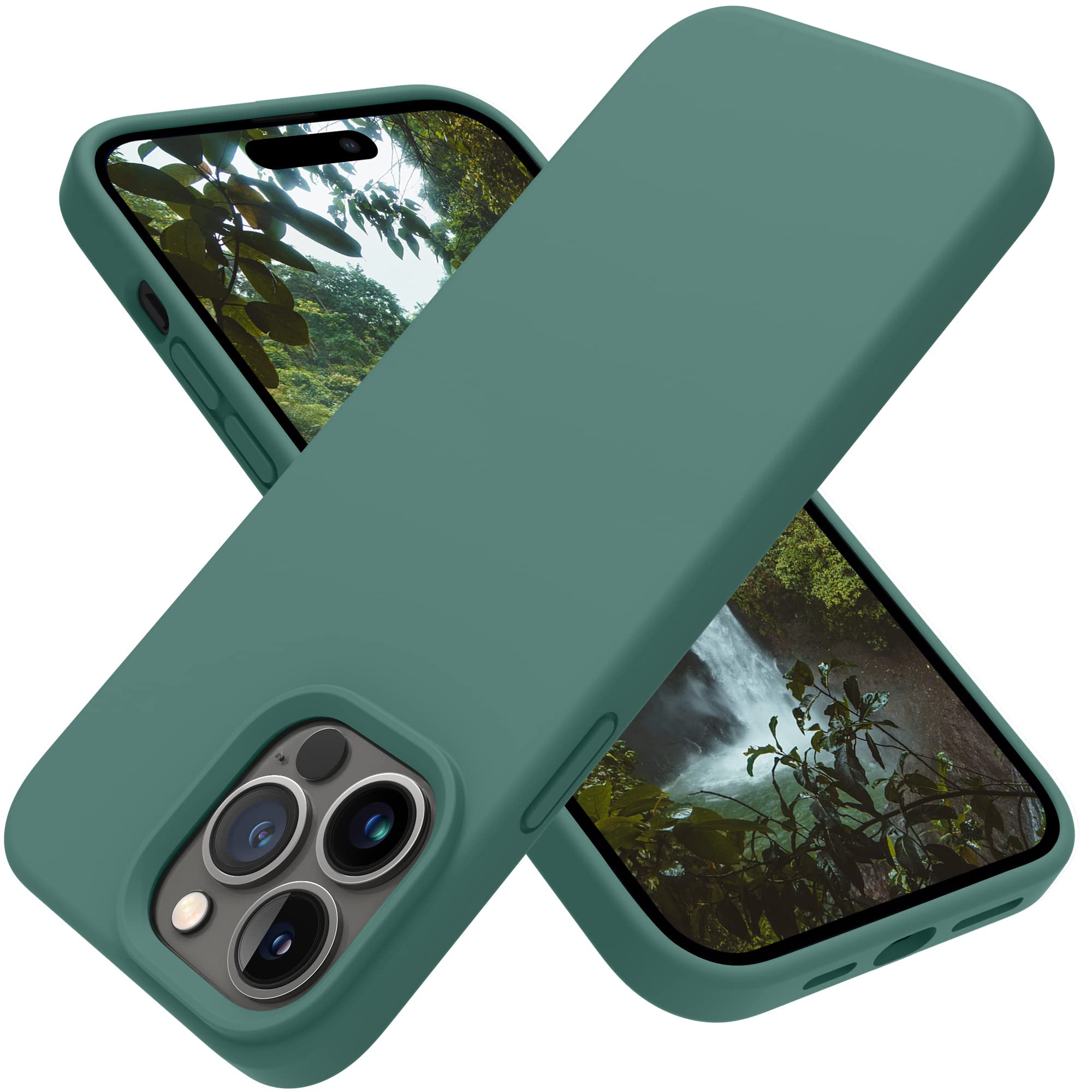 OTOFLY Premium Shockproof Silicone Case for iPhone 14 Pro (6.1 Inch) - Ultra Slim Protective Cover in Pine Green | Perfect for Everyday Use, Travel & Outdoor Activities