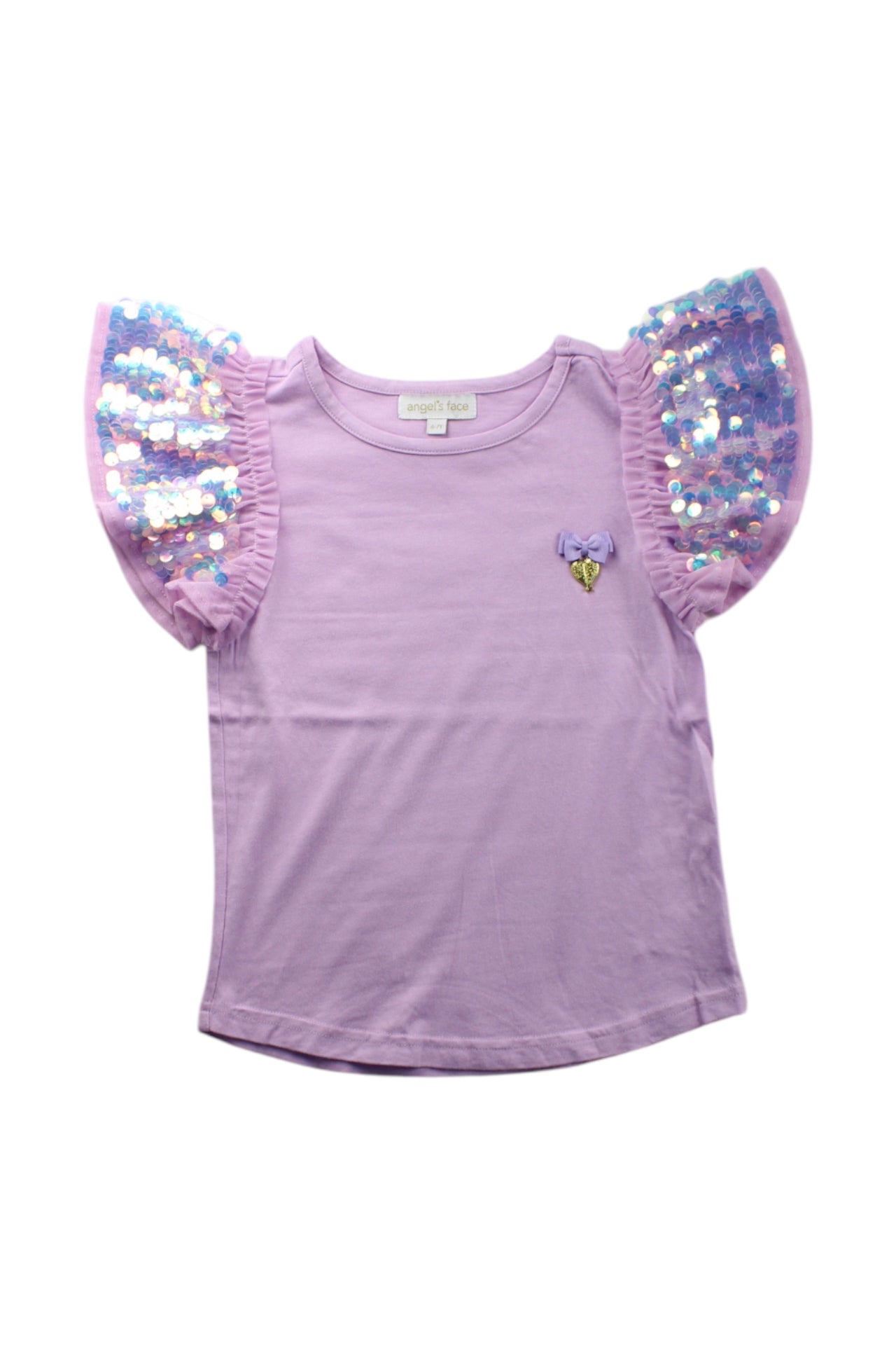 Sparkle & Shine Angel's Face Sequin Sleeve Top for Girls Age 6-7 Years | Glamorous Party Wear & Special Occasion Outfit