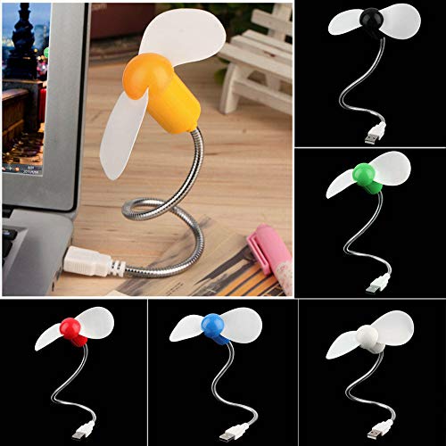 Fastsun Portable USB Mini Cooling Fan - Flexible & Quiet Laptop/Desktop Cooler for PC, Computer (Yellow) | Perfect for Office, Gaming & Home Use