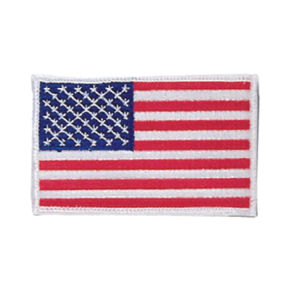 Premium Embroidered White American Flag Patch - Iron-On or Sew-On for Jackets, Hats & Bags | Patriotic DIY & Military Apparel Accessories