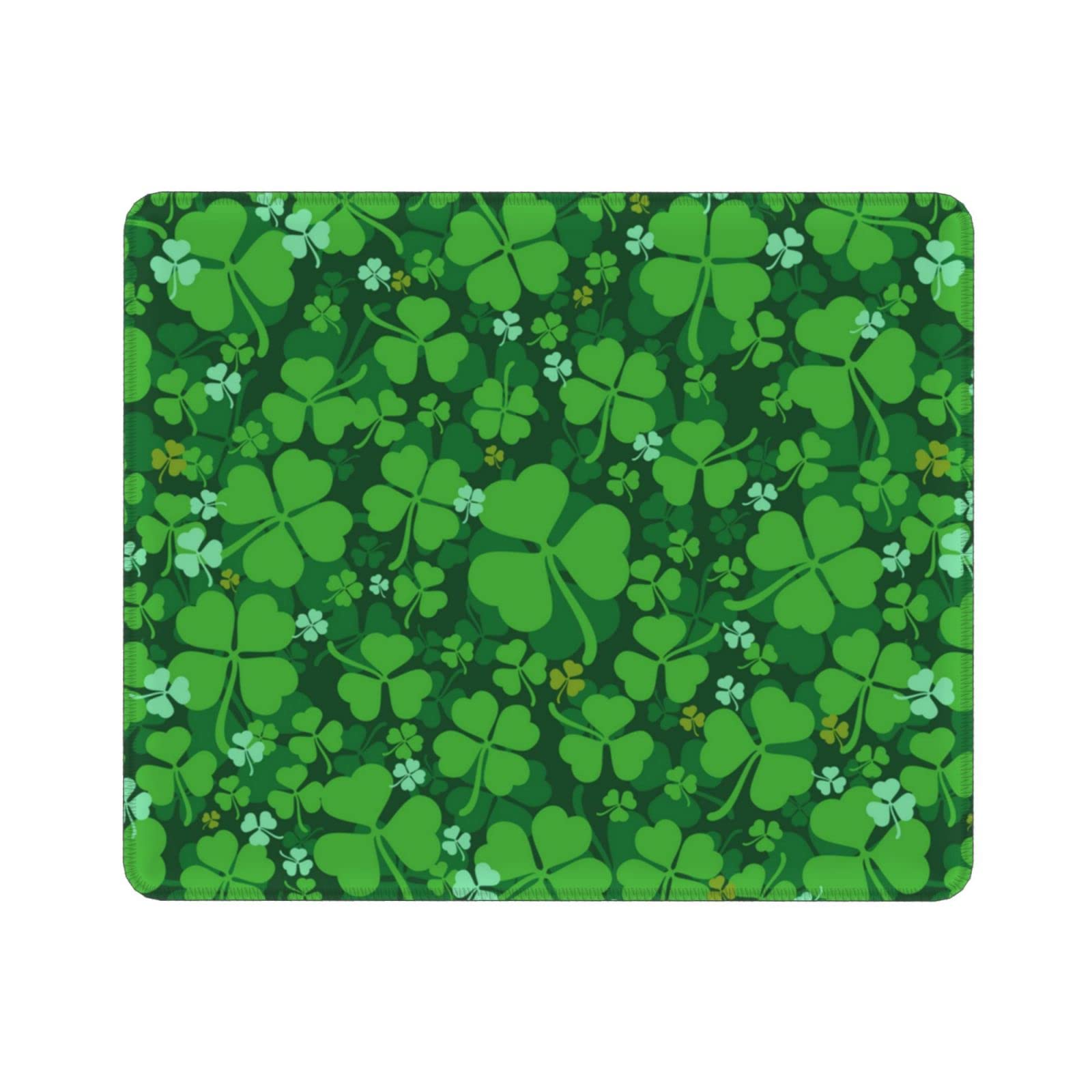St. Patrick's Day Shamrock Clover Gaming Mouse Pad - Non-Slip Desk Mat for Office & Laptop Computers (9.8x11.9 Inches) - Perfect for Gaming, Work & Home Office Use