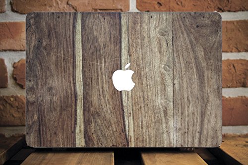 Scratched Wood MacBook Case for MacBook Pro 13 2020/A2179, MacBook Pro 15 2018-2019, MacBook Air 13 2018/A2159 - Brown Wood Grain Protective Shell Cover with Custom Design (AW2163) - Perfect for Office, Travel & Home Use