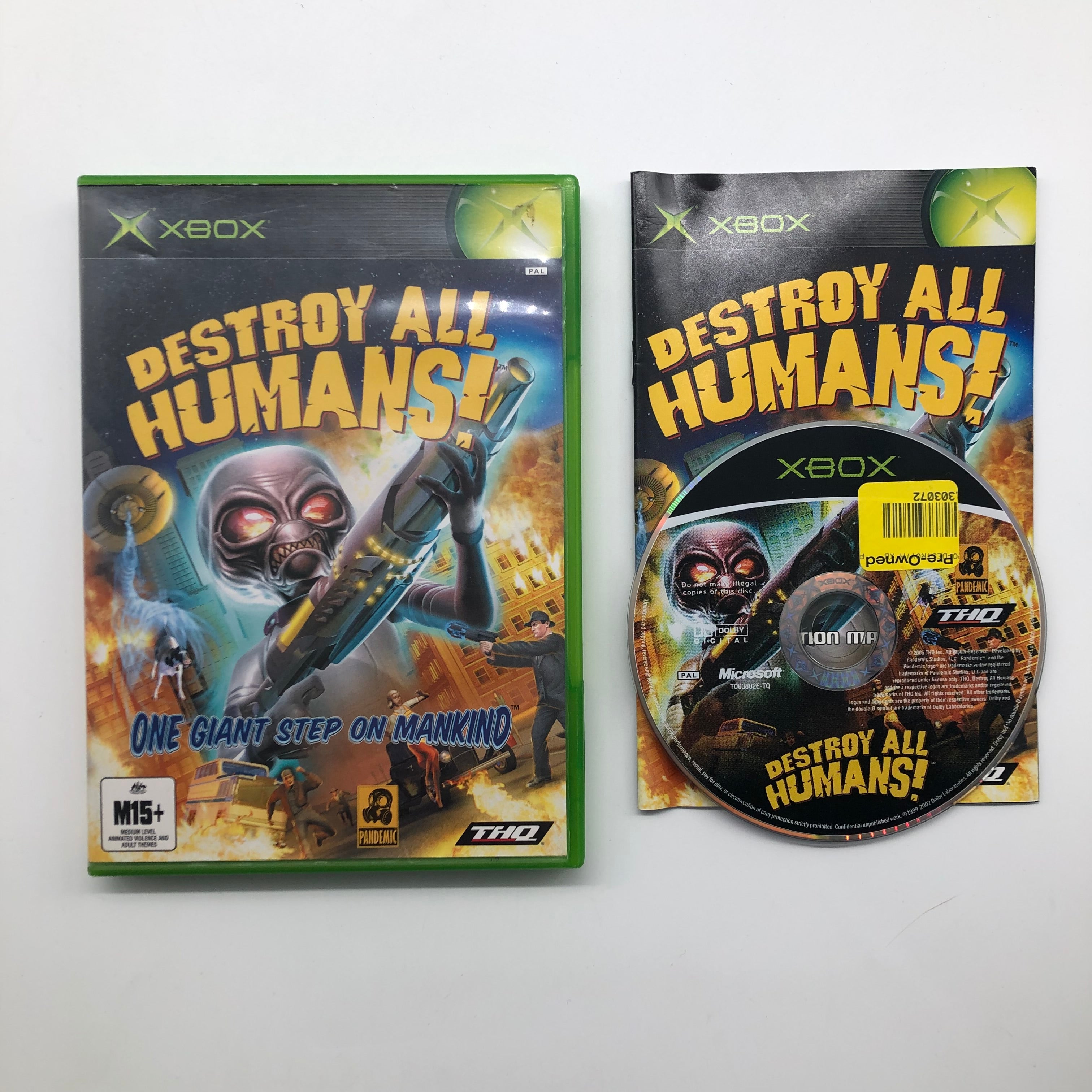 Destroy All Humans! Xbox Original Game with Manual - PAL Version | Classic Alien Invasion Action-Adventure for Xbox Gaming Enthusiasts