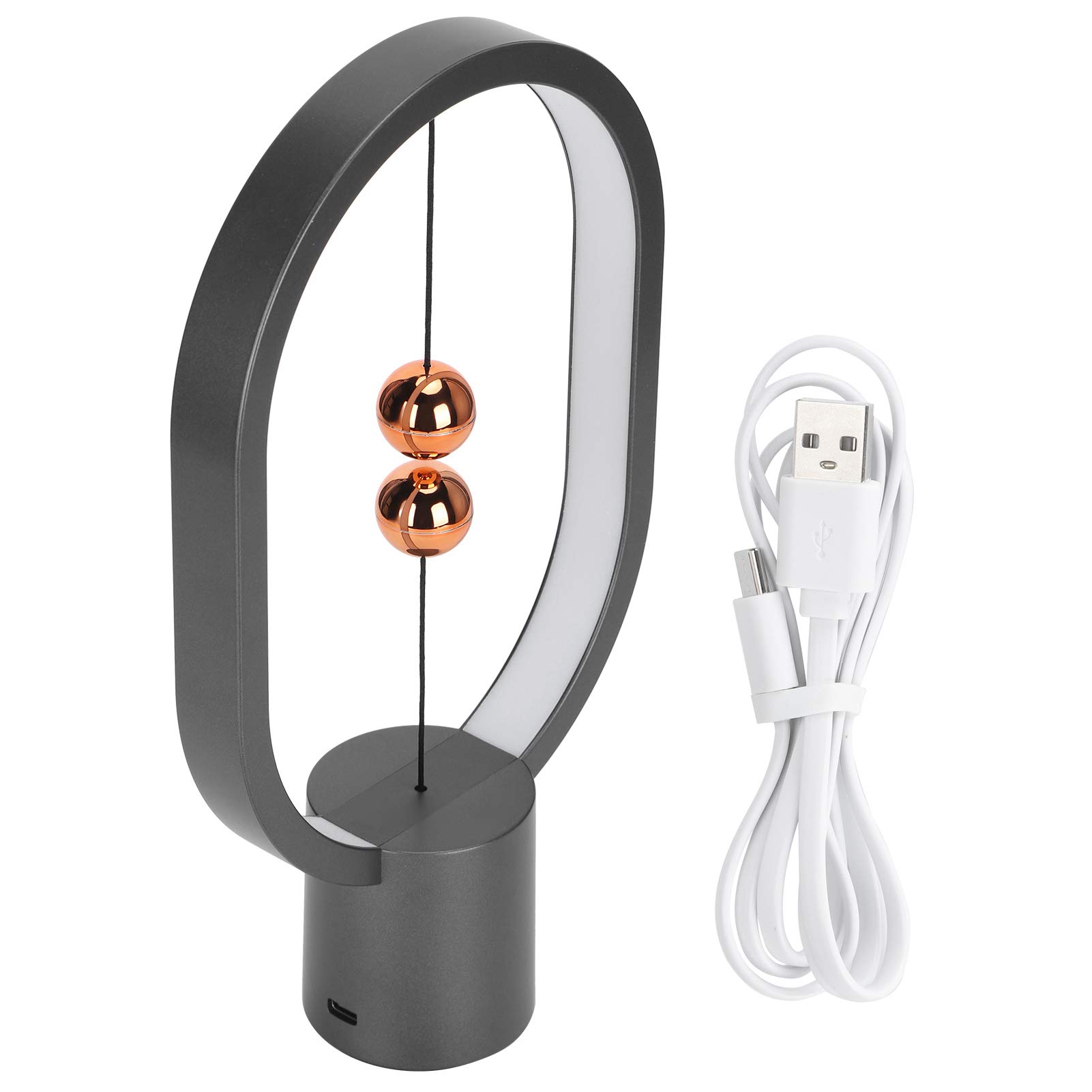 Zerodis LED Levitating Table Lamp - Rechargeable USB Night Light for Bedroom, Office & Dorm Decor - Modern Floating Balance Lamp for Home, Gift & Workspace Ambiance Lighting