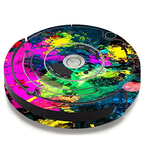 iRobot Roomba 650 655 Skin Decal Vinyl Wrap - Paintsplatter Design | Protective Cover for Robot Vacuum | Perfect for Home, Office & Gift Giving