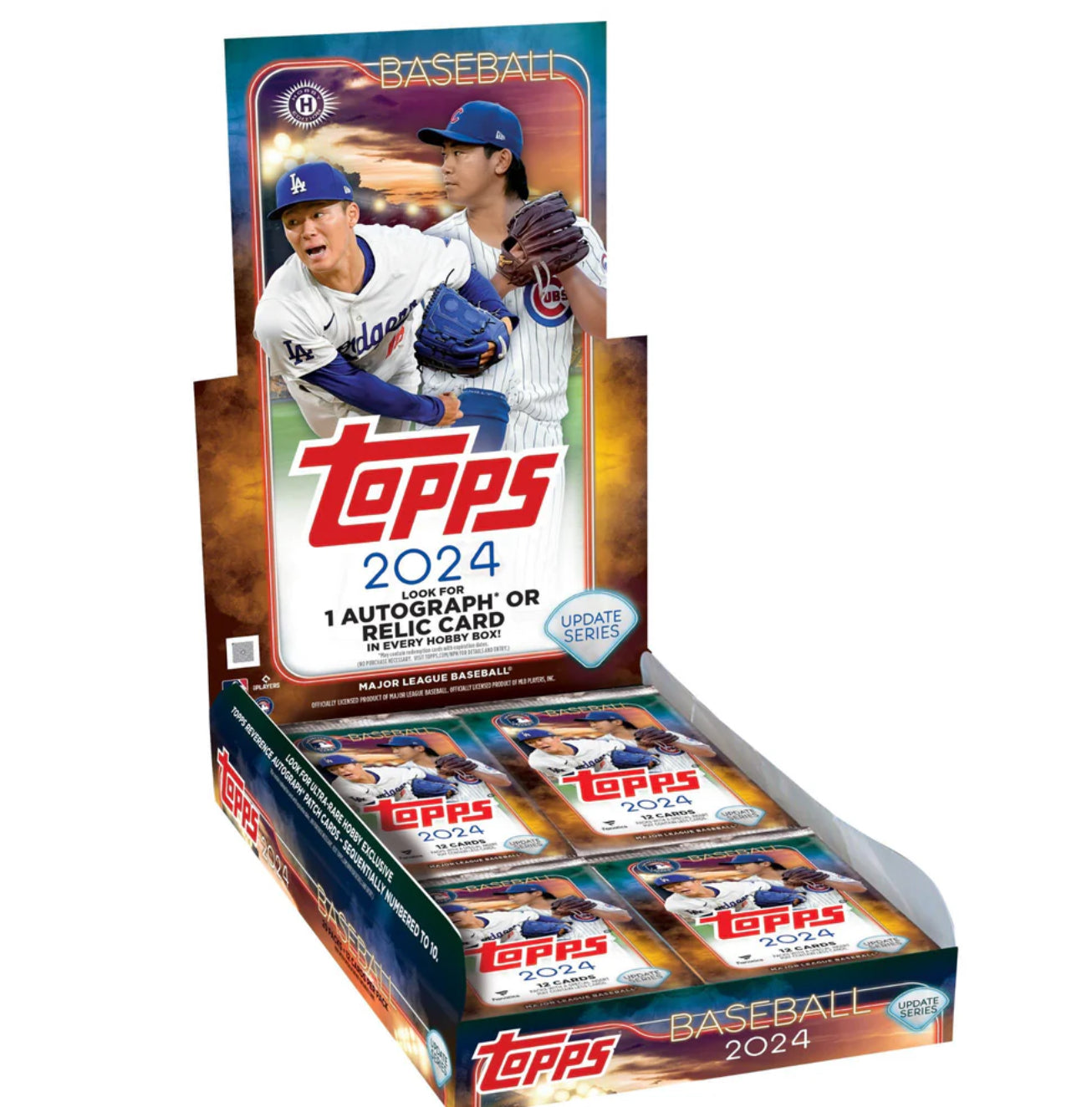 2024 Topps Update Baseball Hobby Box - 24 Packs with 14 Cards Each | MLB Trading Cards Collection | Perfect for Collectors, Investors & Fantasy Baseball Fans