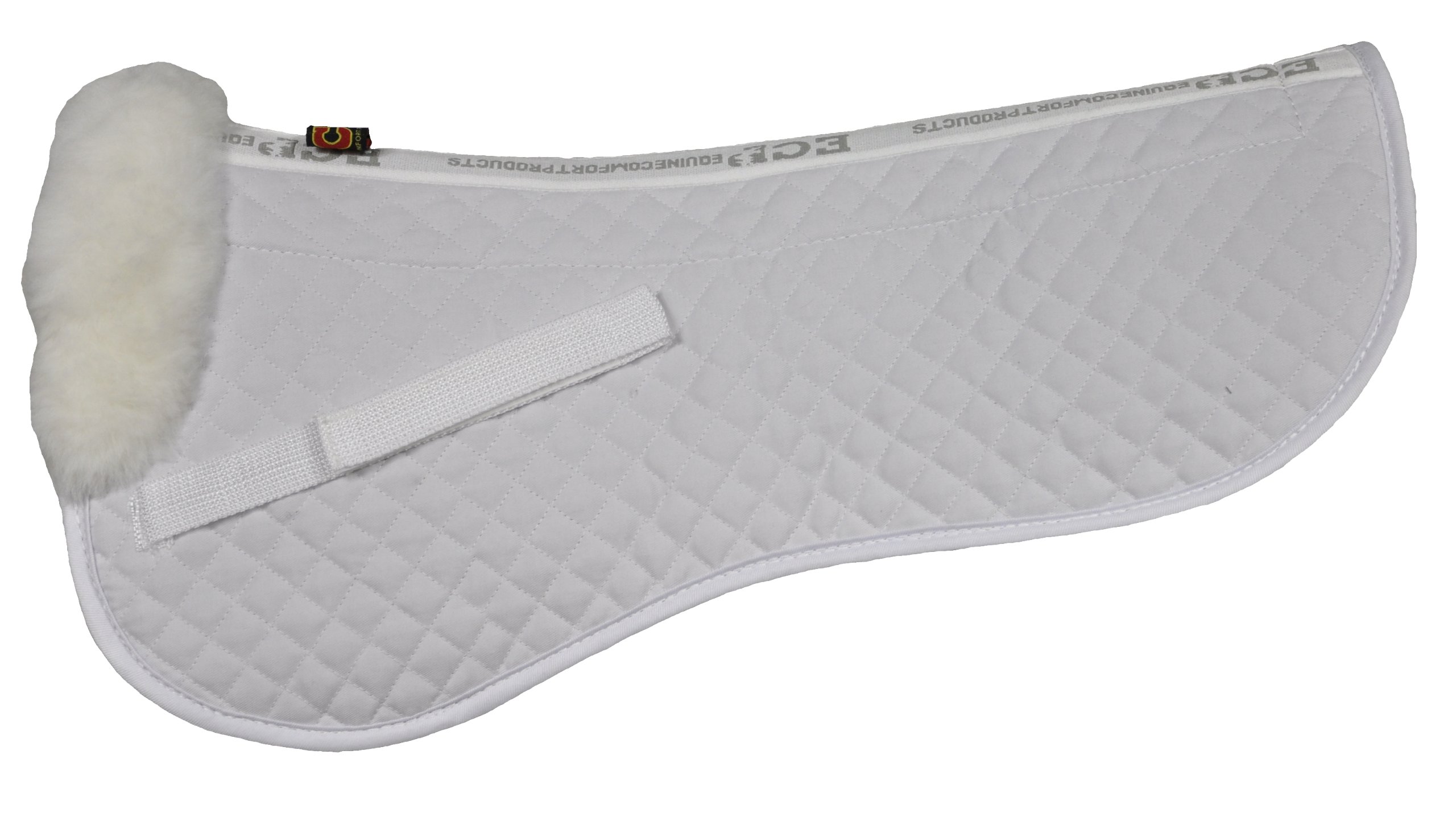 Premium ECP Sheepskin Classic Half Saddle Pad for Horses - Comfortable & Breathable Riding Pad for English & Western Equestrian Sports, Training, and Trail Riding