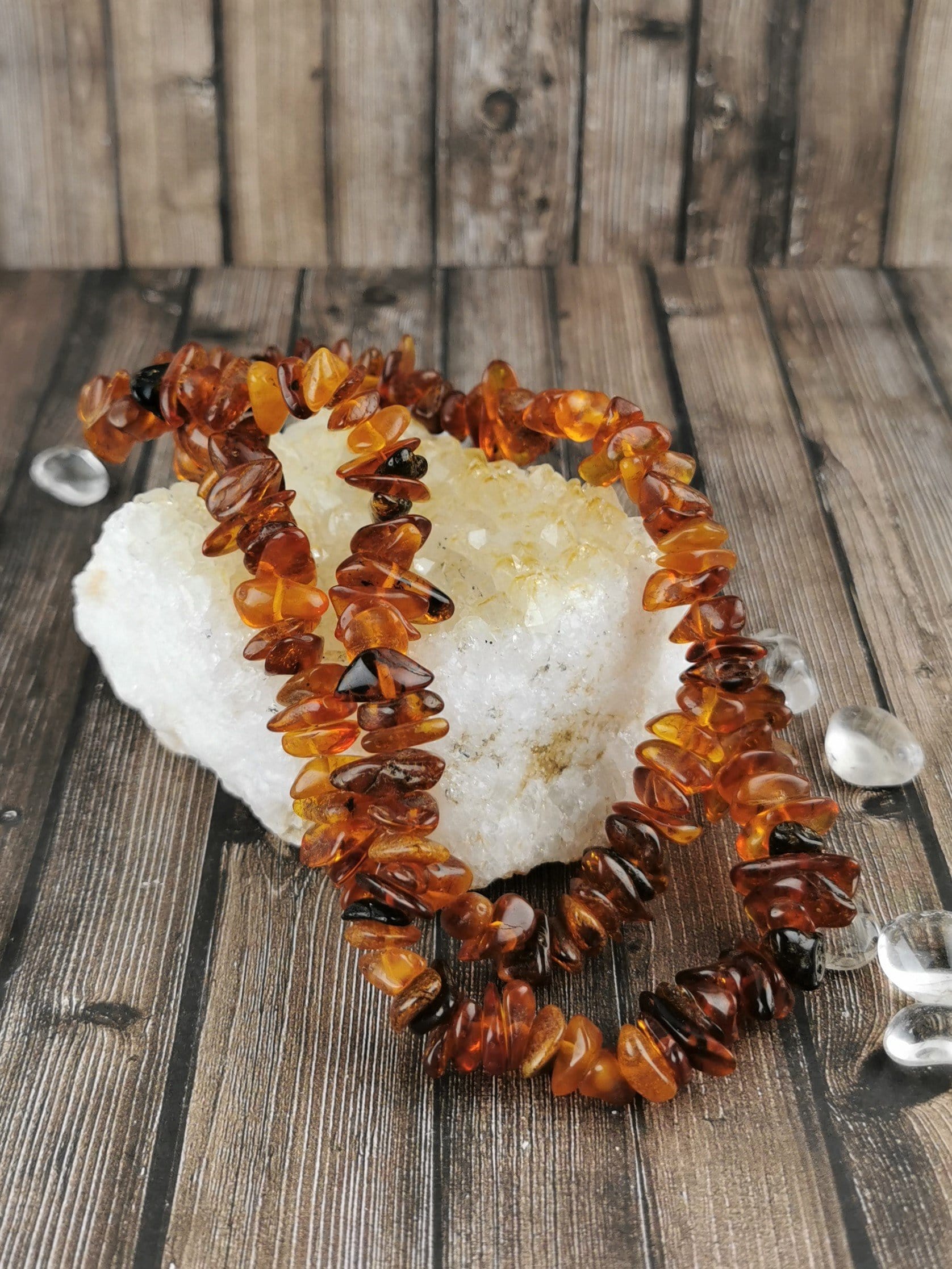 Natural Baltic Amber Large Chip Necklace for Women & Men - Healing Teething Relief & Stress Relief Jewelry - Perfect for Babies, Kids & Adults