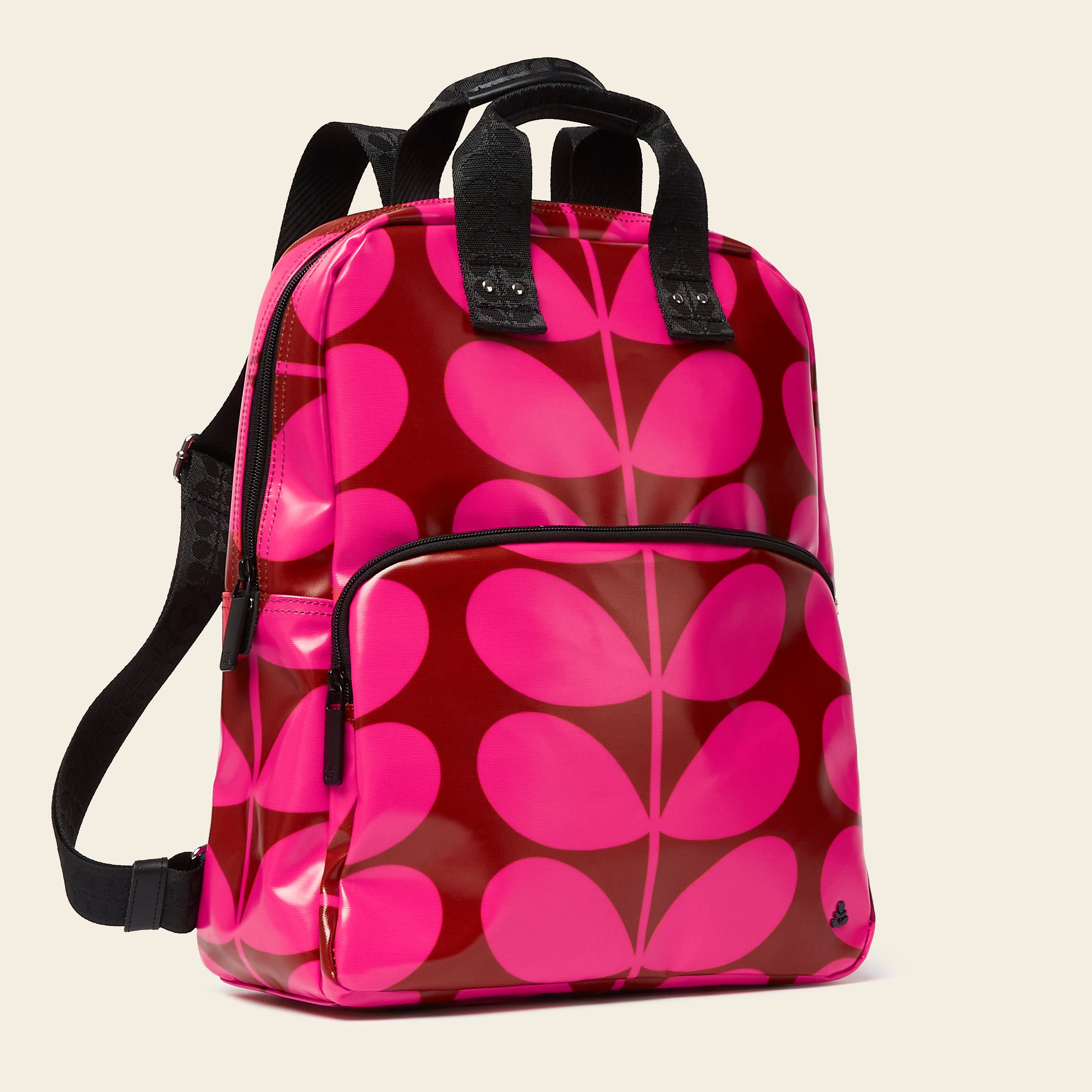 Lotta Backpack - Stylish Solid Stem Cerise Backpack for Women | Durable & Trendy School, Work, Travel & Everyday Use